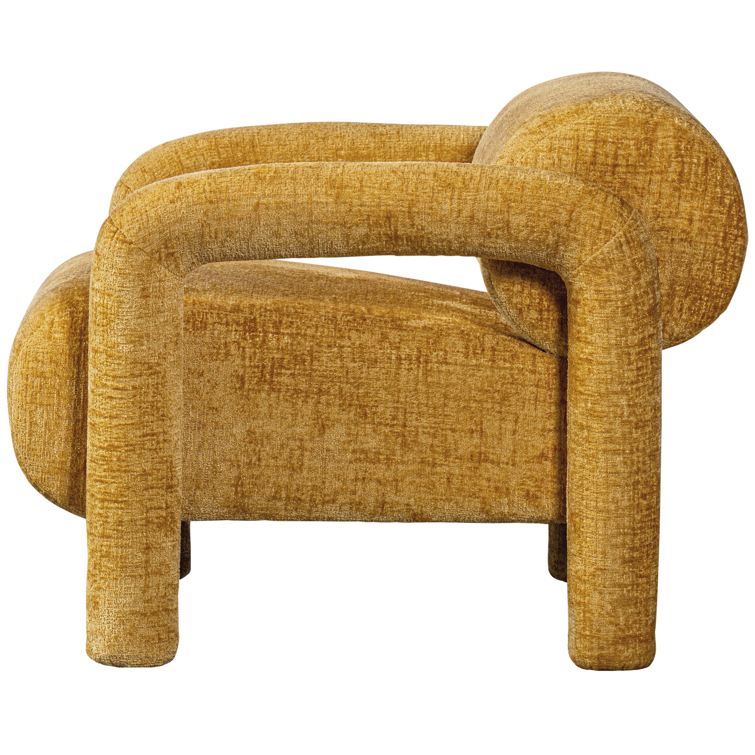 LENNY SESSEL IN GROBER TEXTUR GOLD/GELB