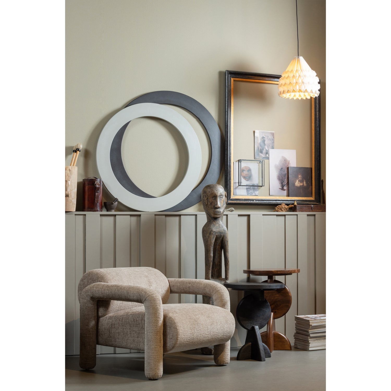 LENNY SESSEL IN GROBER TEXTUR SAND