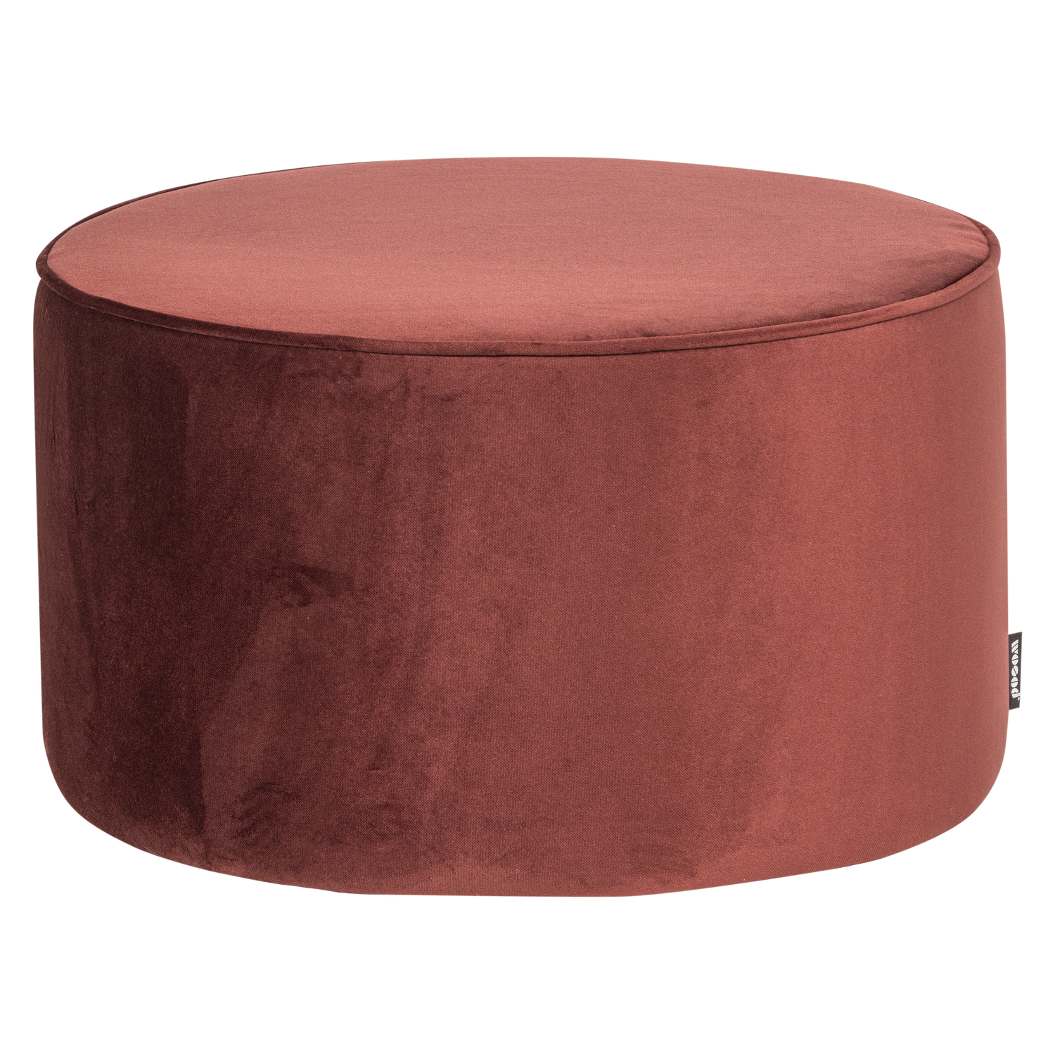 SARA HOCKER 36xO60 CM NIEDRIG SAMT BORDEAUXROT [fsc]