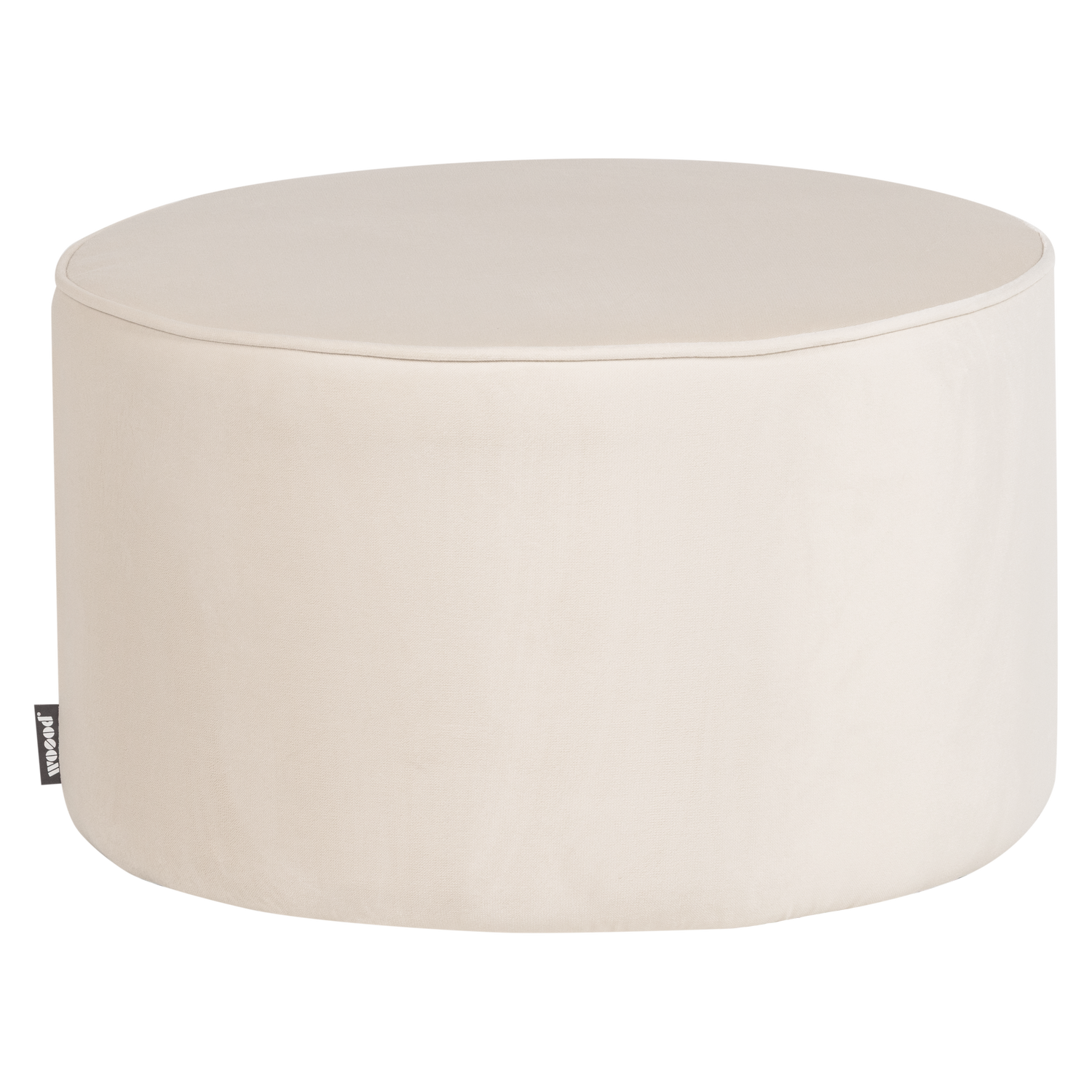 SARA HOCKER 36xO60 CM NIEDRIG SAMT OFF WHITE [fsc]