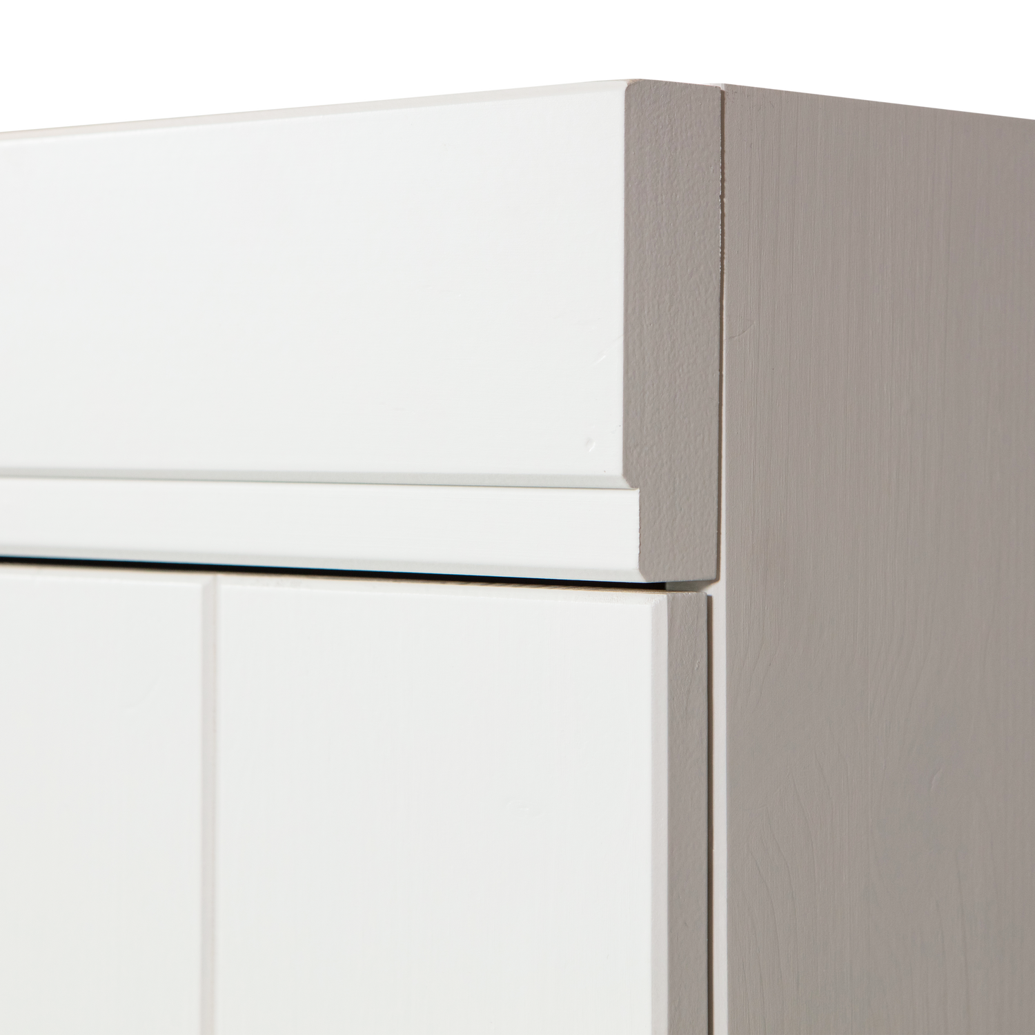 CONNECT NIEDRIGER SCHRANK 2-TURIG KIEFER WEISS [fsc]