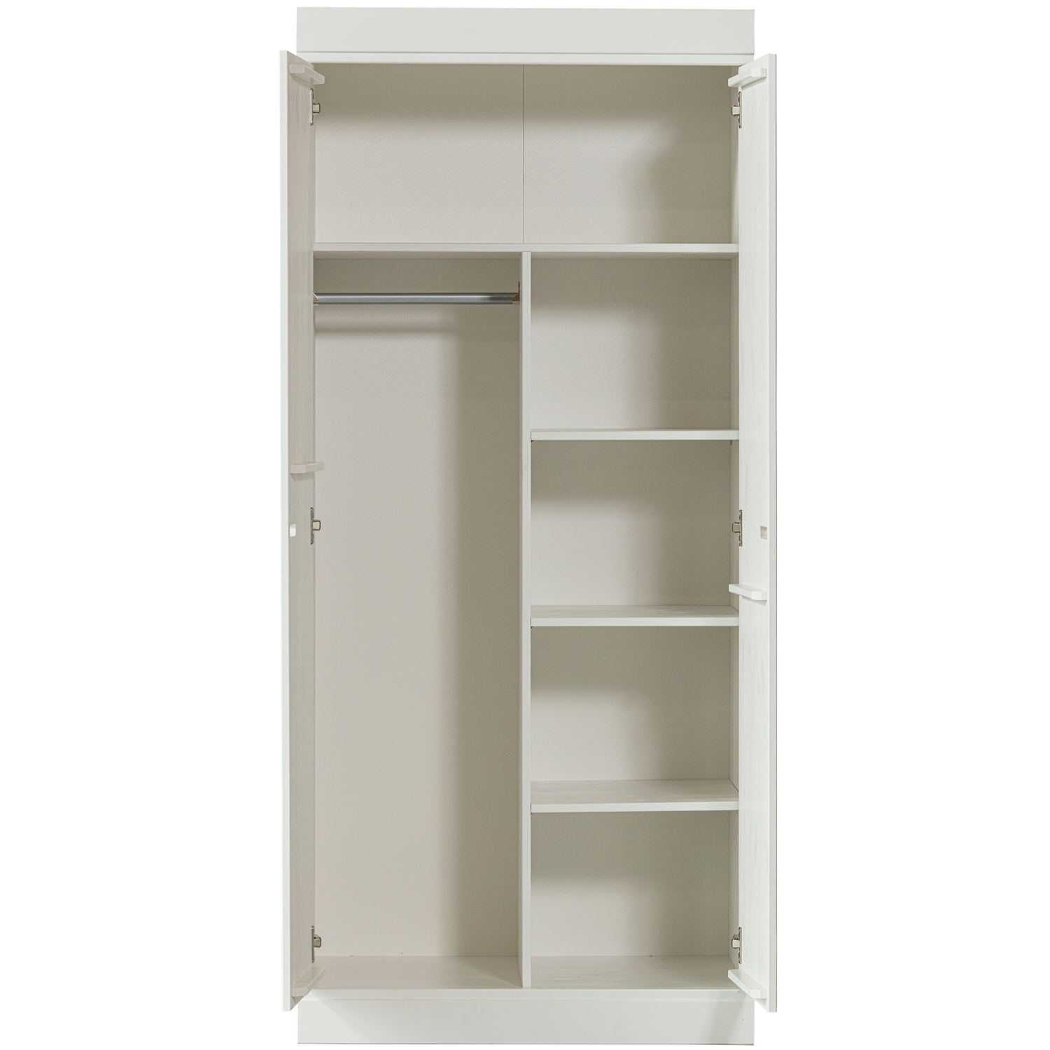 CONNECT NIEDRIGER SCHRANK 2-TURIG KIEFER WEISS [fsc]