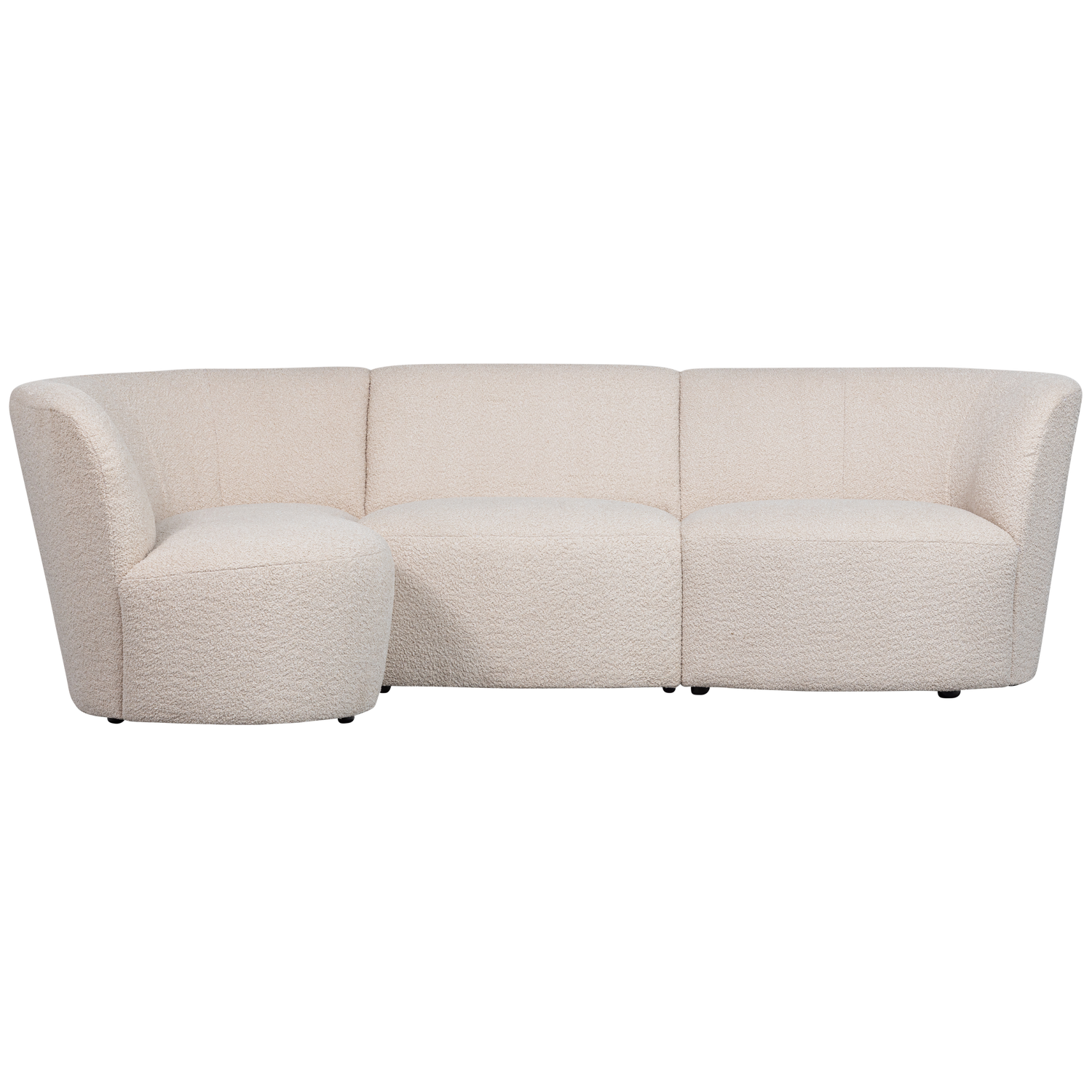 COCO 3-SITZER ABGERUNDET LINKS BOUCLE CREME