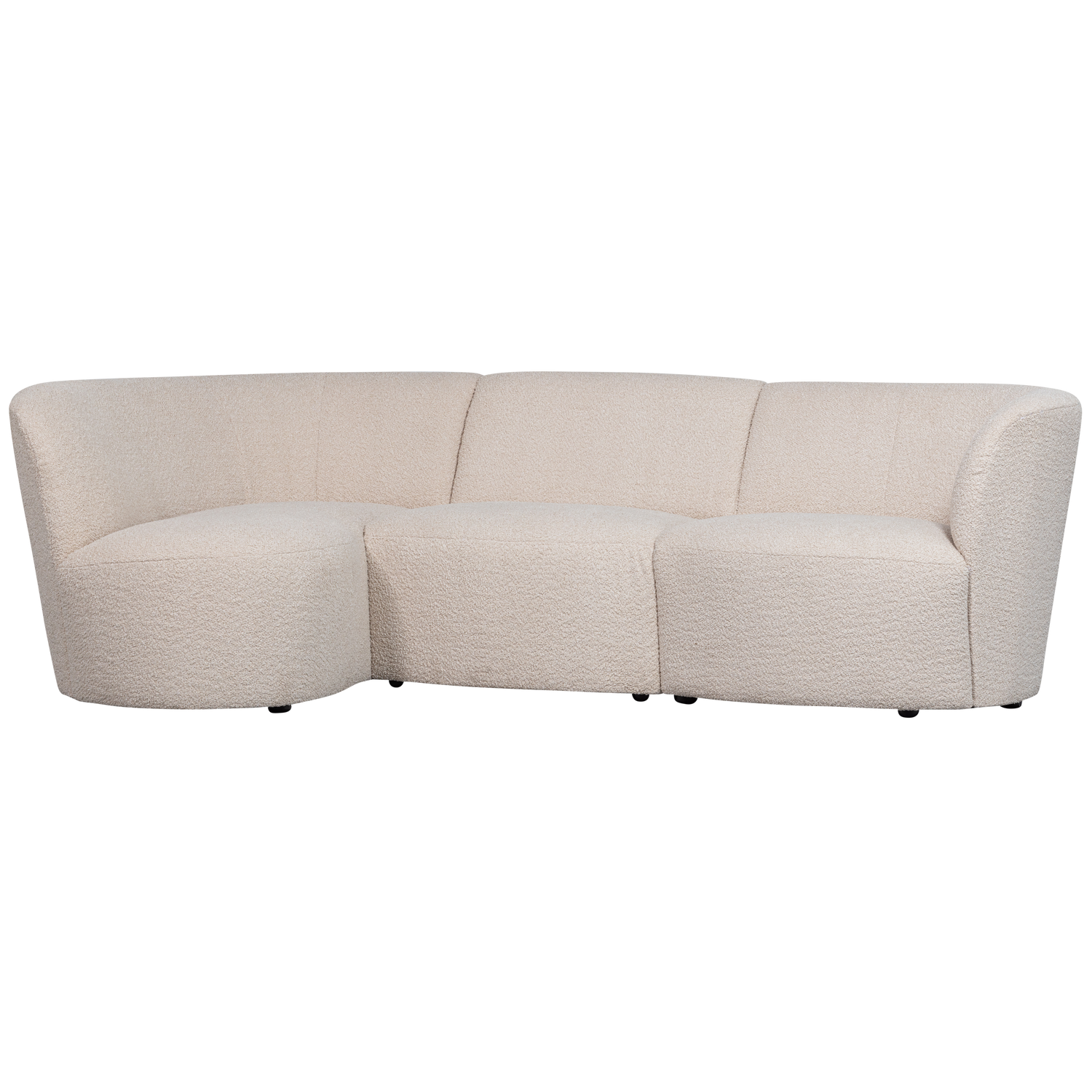 COCO 3-SITZER ABGERUNDET LINKS BOUCLE CREME
