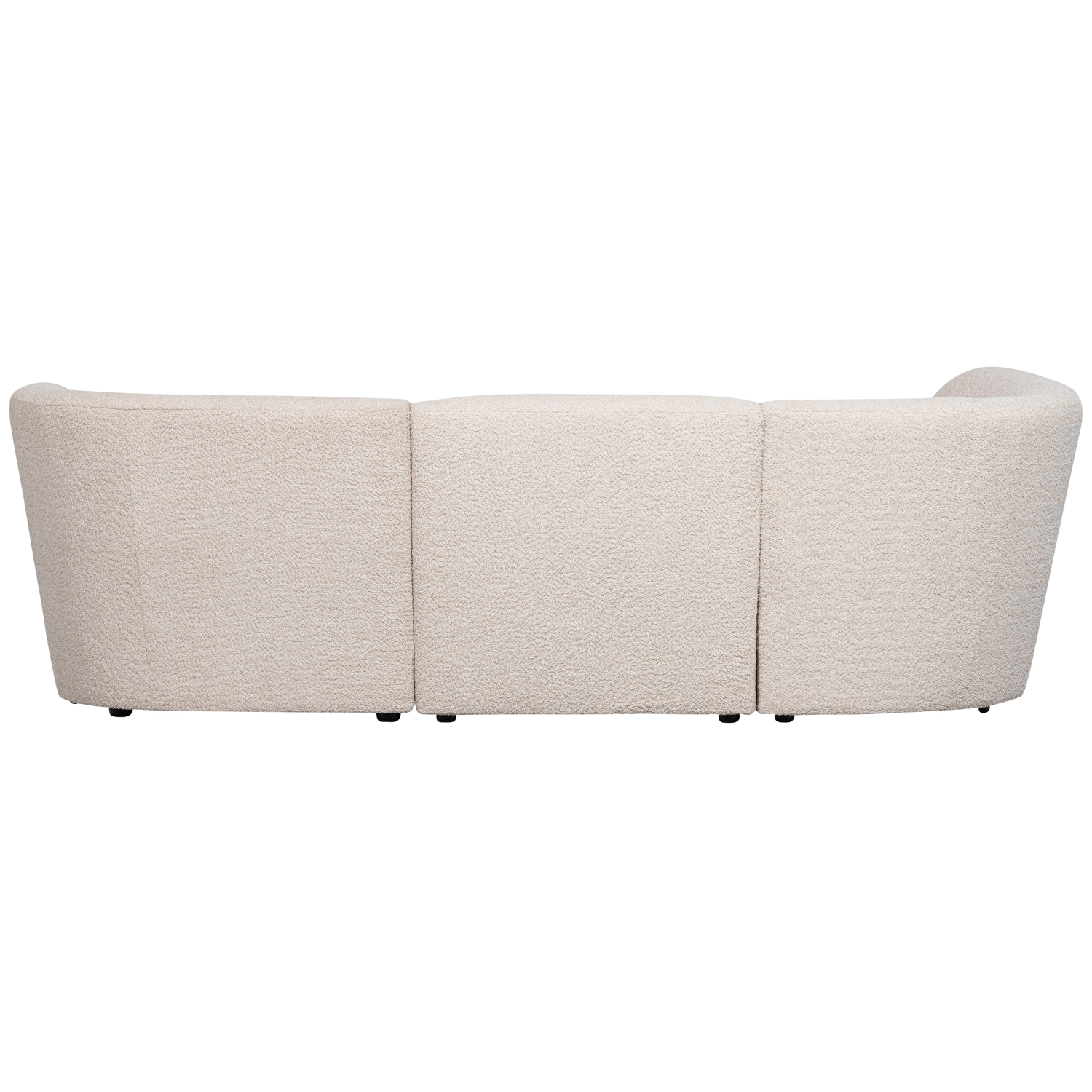 COCO 3-SITZER ABGERUNDET LINKS BOUCLE CREME