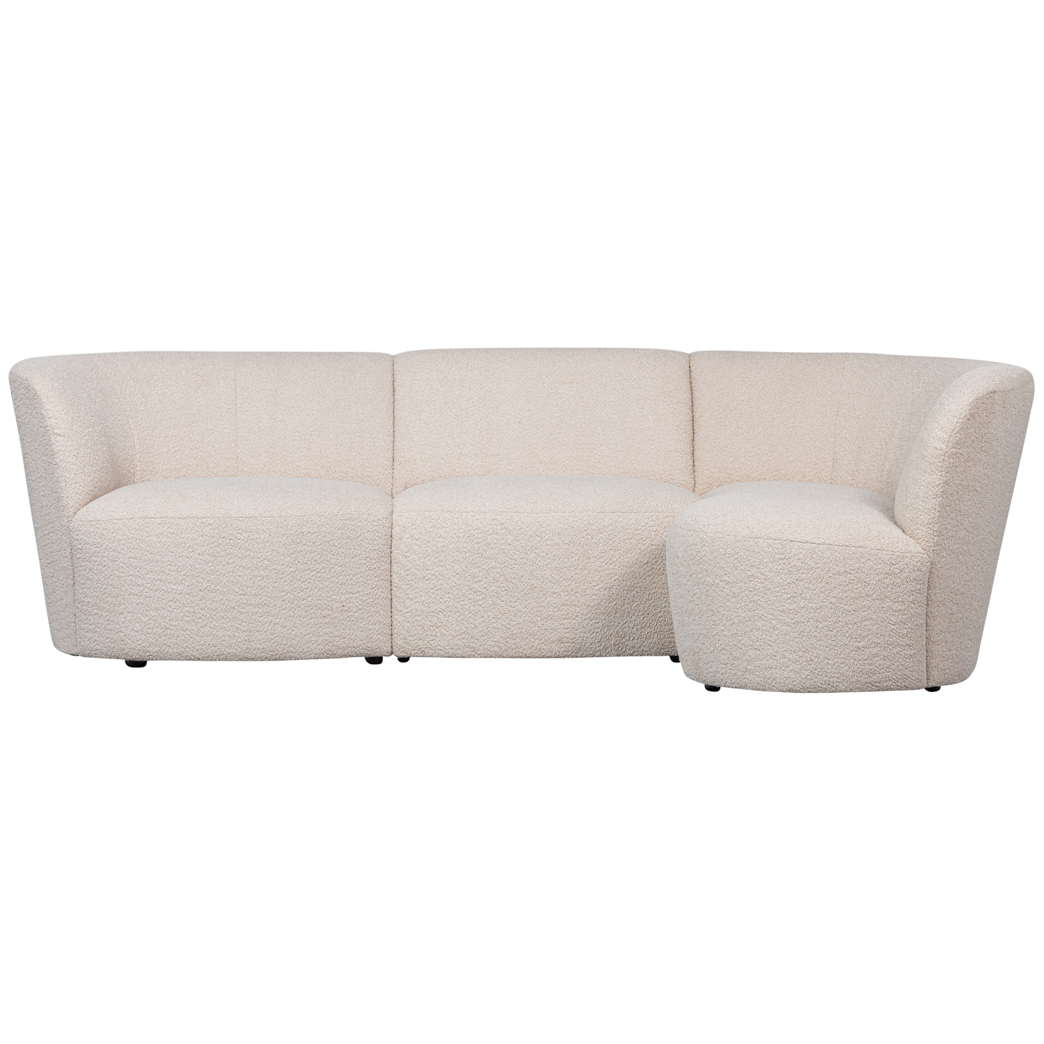 COCO 3-SITZER ABGERUNDET RECHTS BOUCLE CREME