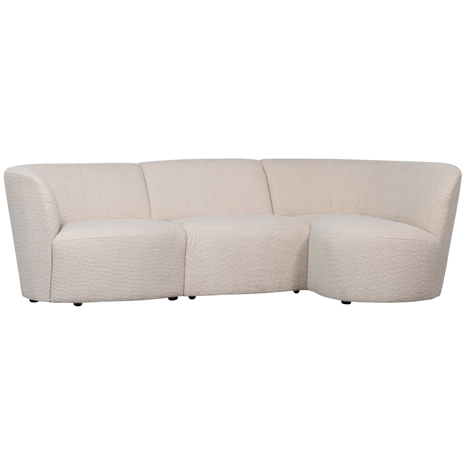 COCO 3-SITZER ABGERUNDET RECHTS BOUCLE CREME