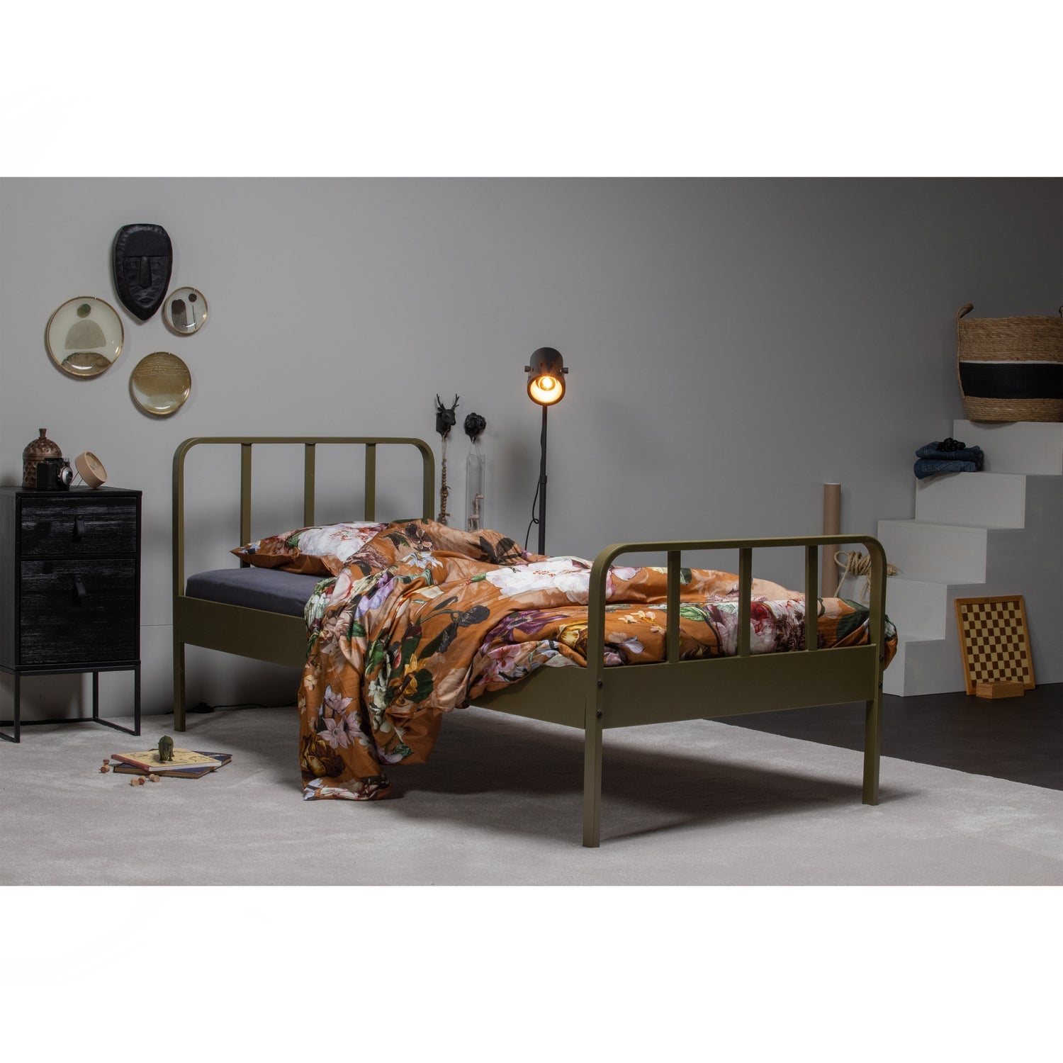 MEES BETT METALL ARMY 90x200 CM