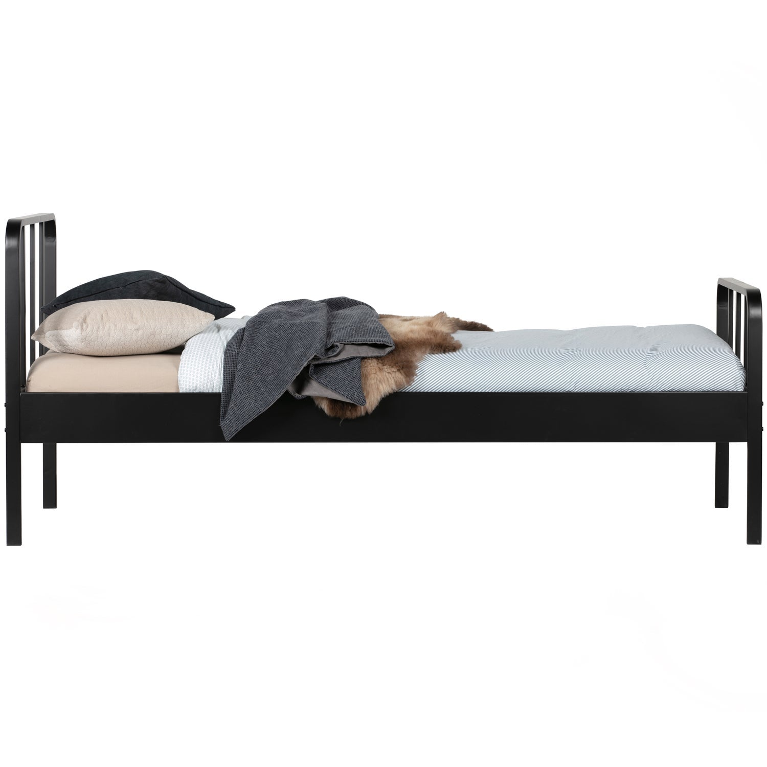 MEES BETT METALL SCHWARZ 90x200 CM