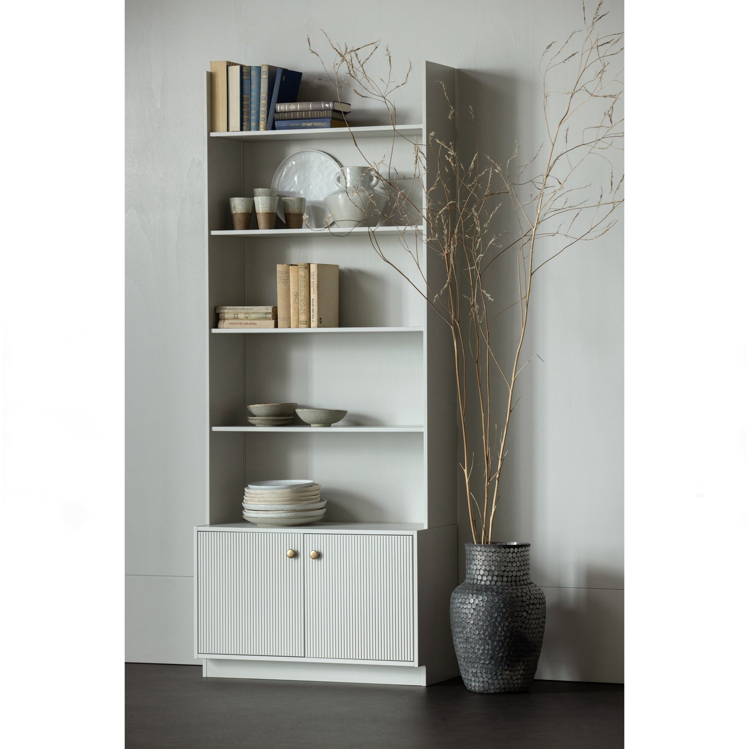 MADU BUCHERSCHRANK SCHRANK WOLKE GRAU [fsc]