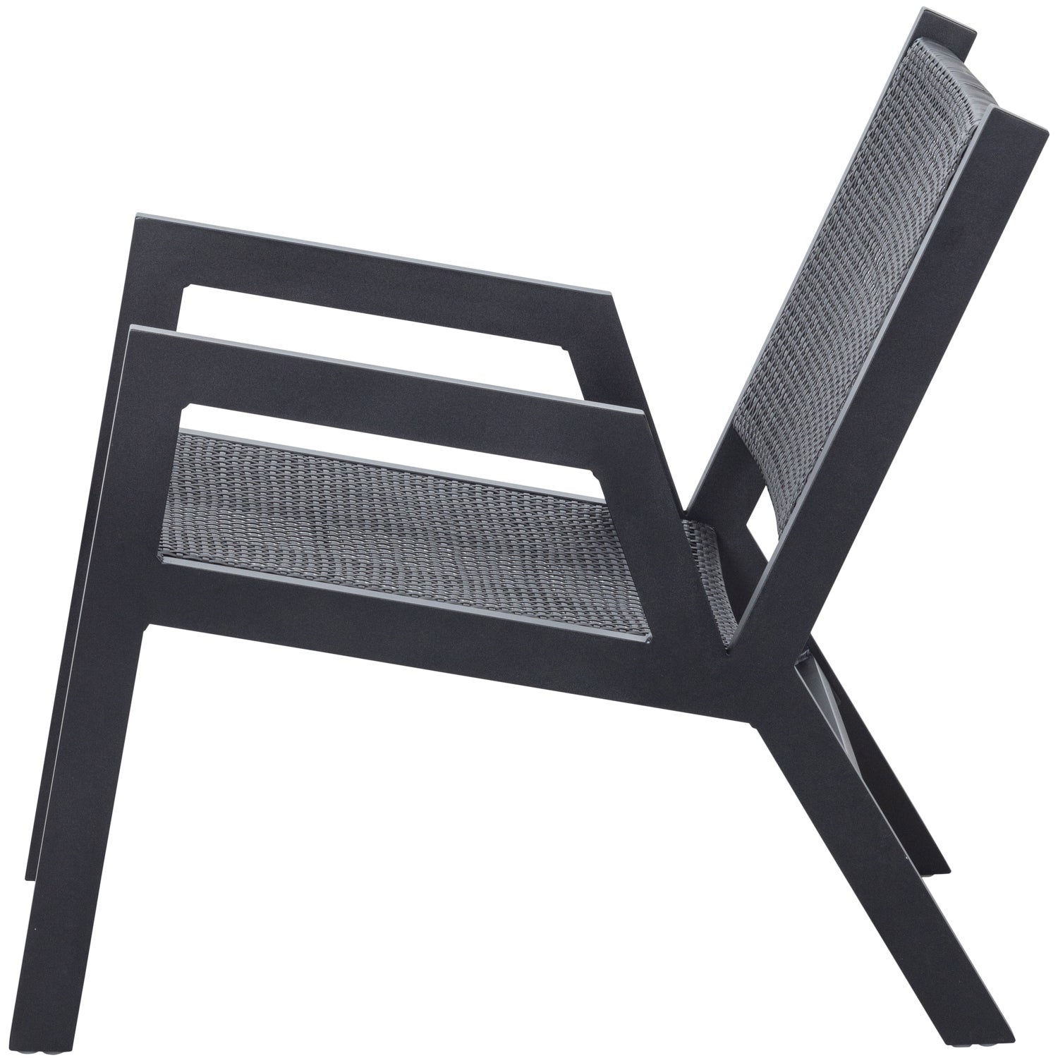 PEM GARTENSESSEL MIT ARMLEHNE ALUMINIUM SCHWARZ