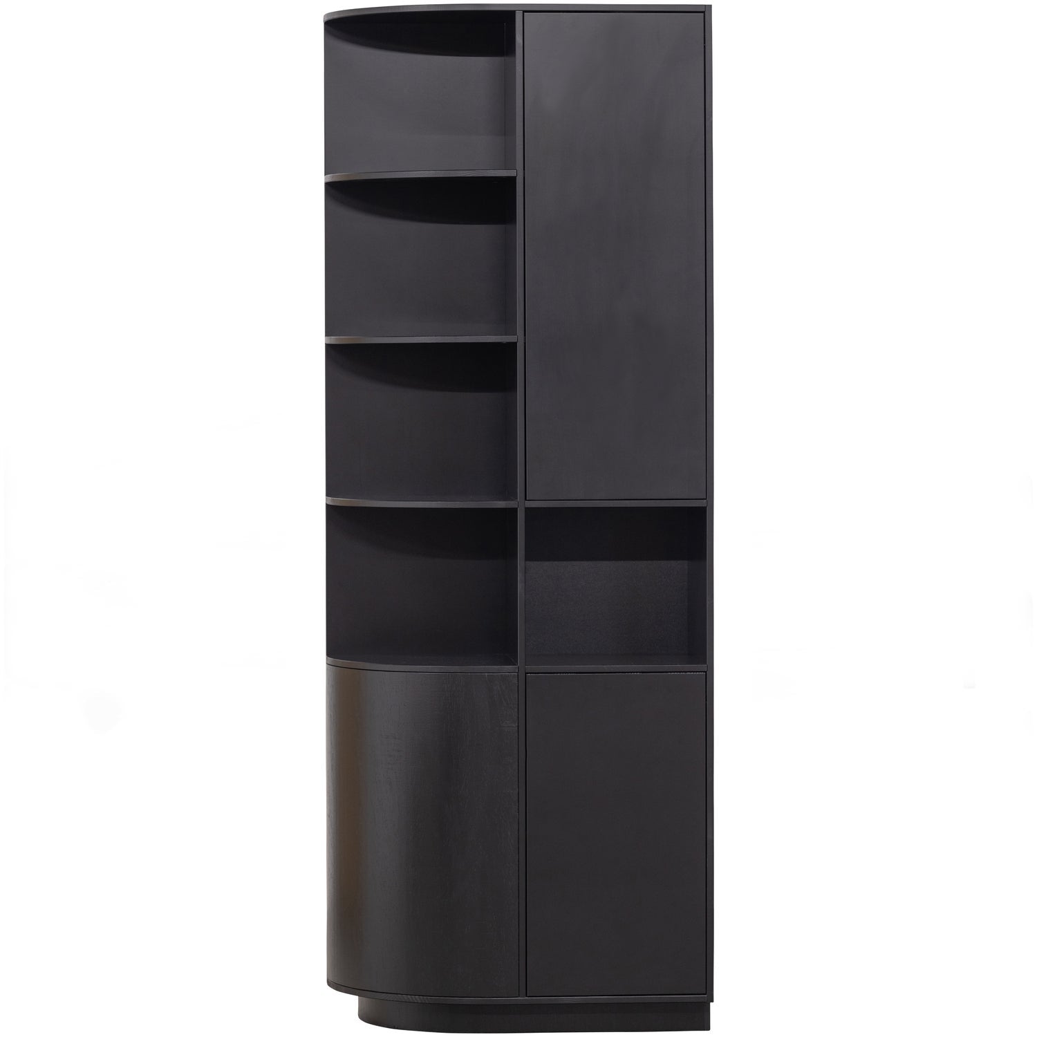 FINCA STAUSCHRANK RUND LINKS 78 CM HOLZ TIEF SCHWARZ [fsc]