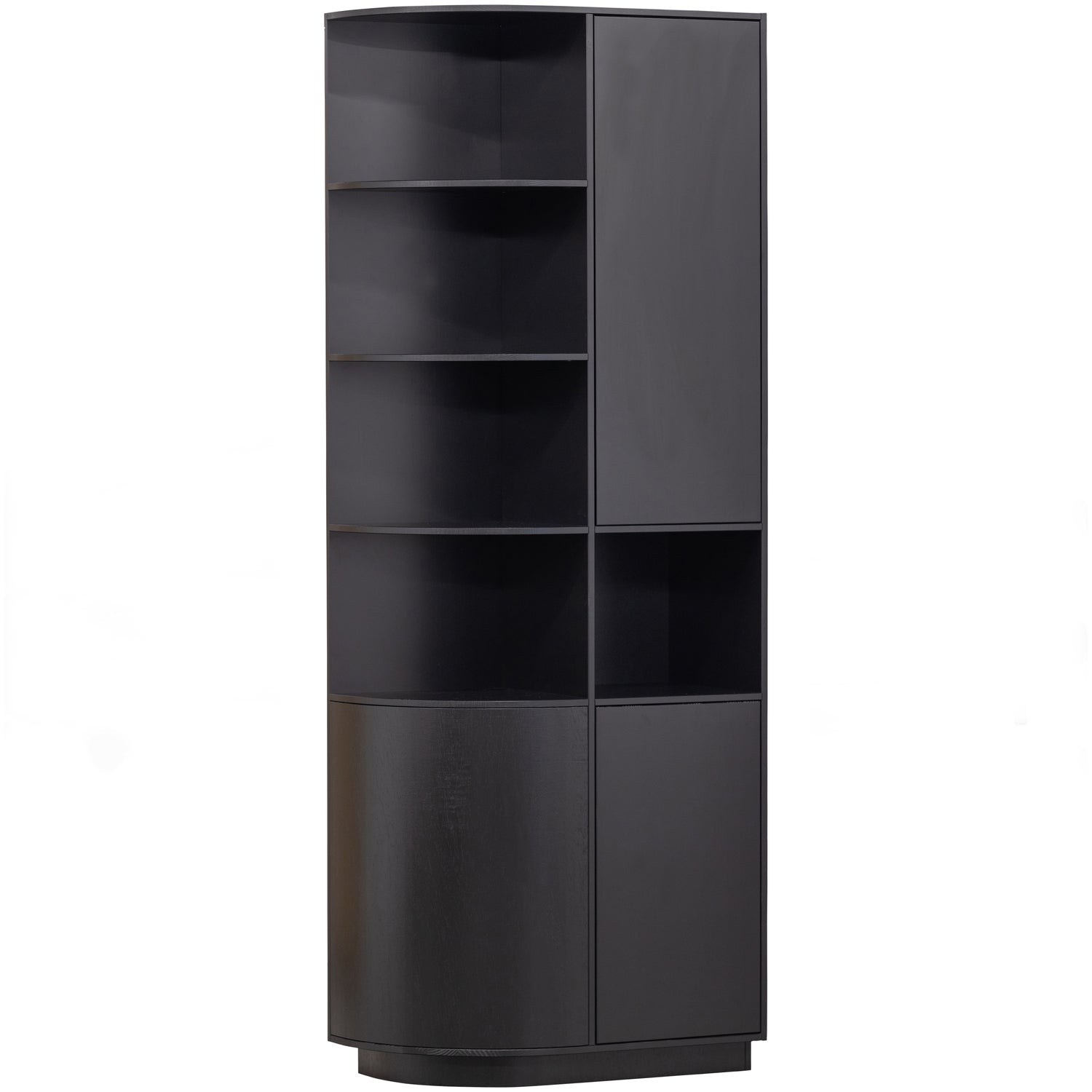 FINCA STAUSCHRANK RUND LINKS 78 CM HOLZ TIEF SCHWARZ [fsc]