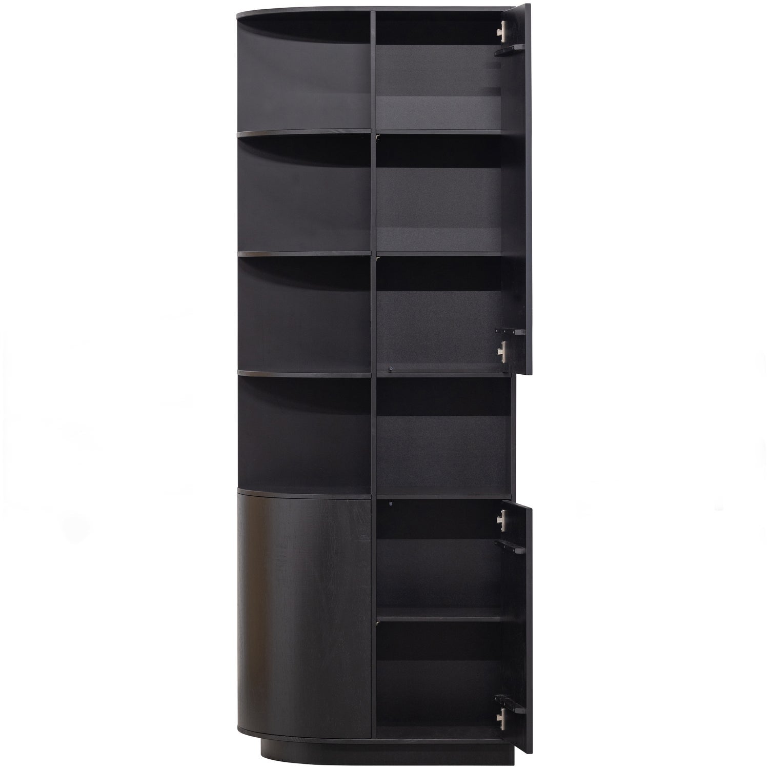 FINCA STAUSCHRANK RUND LINKS 78 CM HOLZ TIEF SCHWARZ [fsc]