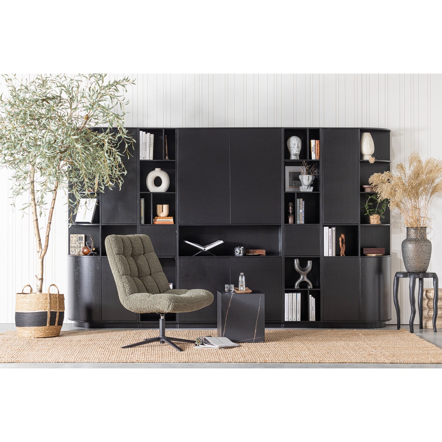 FINCA OFFENE REGALE 40 CM HOLZ TIEF SCHWARZ [fsc]
