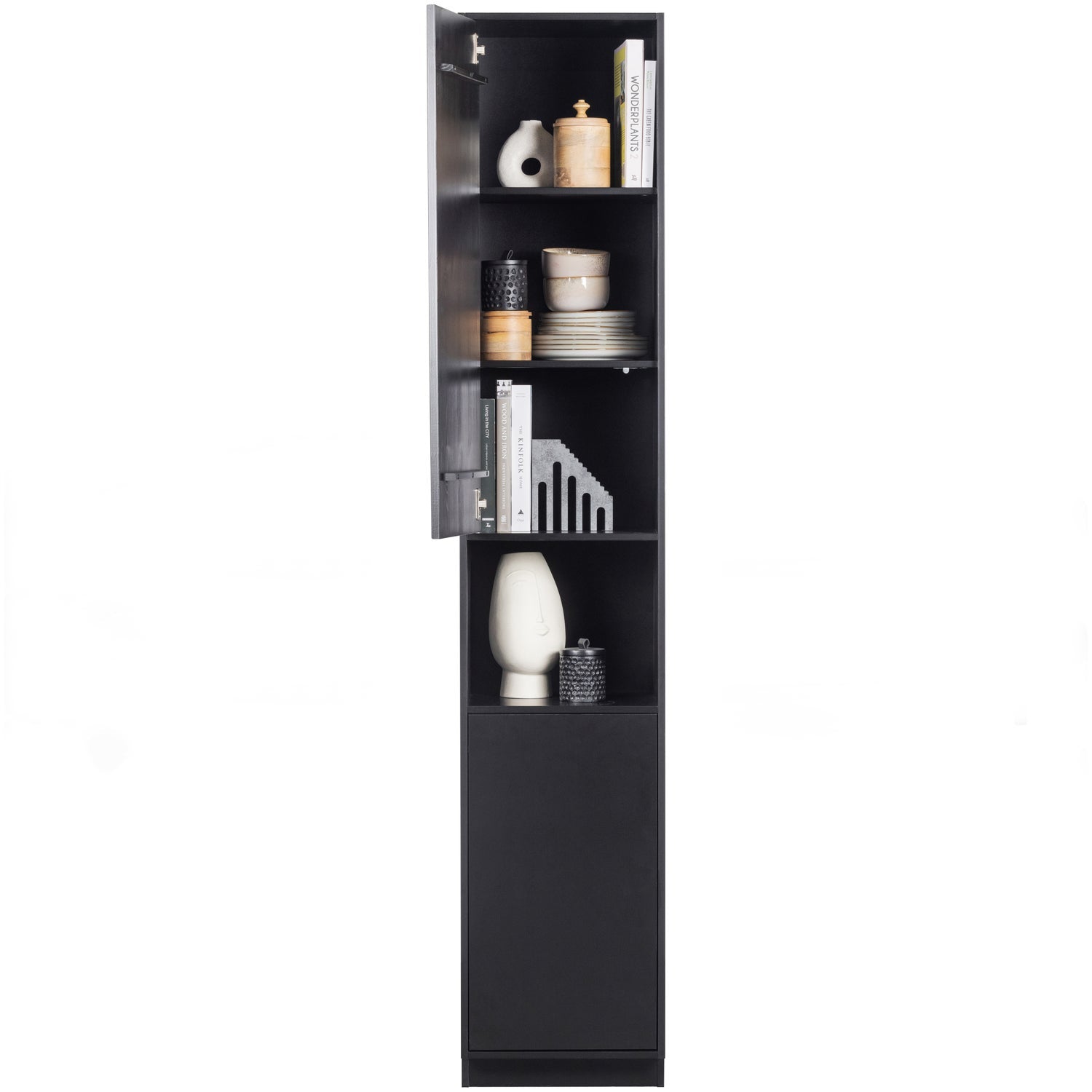 FINCA BUFETT / STAUSCHRANK 40CM HOLZ TIEF SCHWARZ [fsc]