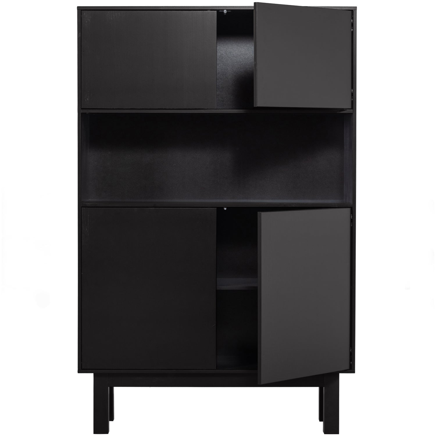 FINCA BUFETT / BAR SCHRANK HOLZ TIEF SCHWARZ [fsc]