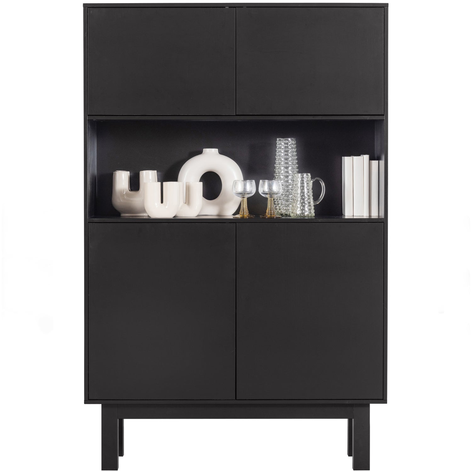 FINCA BUFETT / BAR SCHRANK HOLZ TIEF SCHWARZ [fsc]
