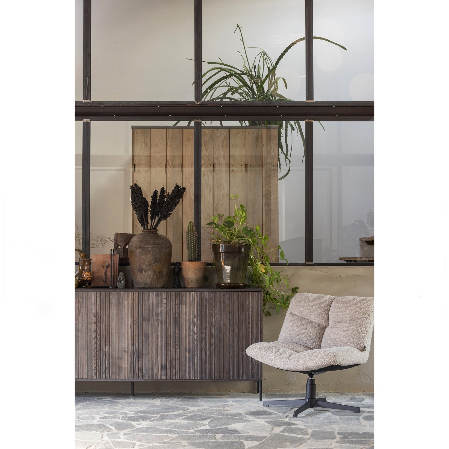 VINNY DREHSESSEL BOUCLE SAND