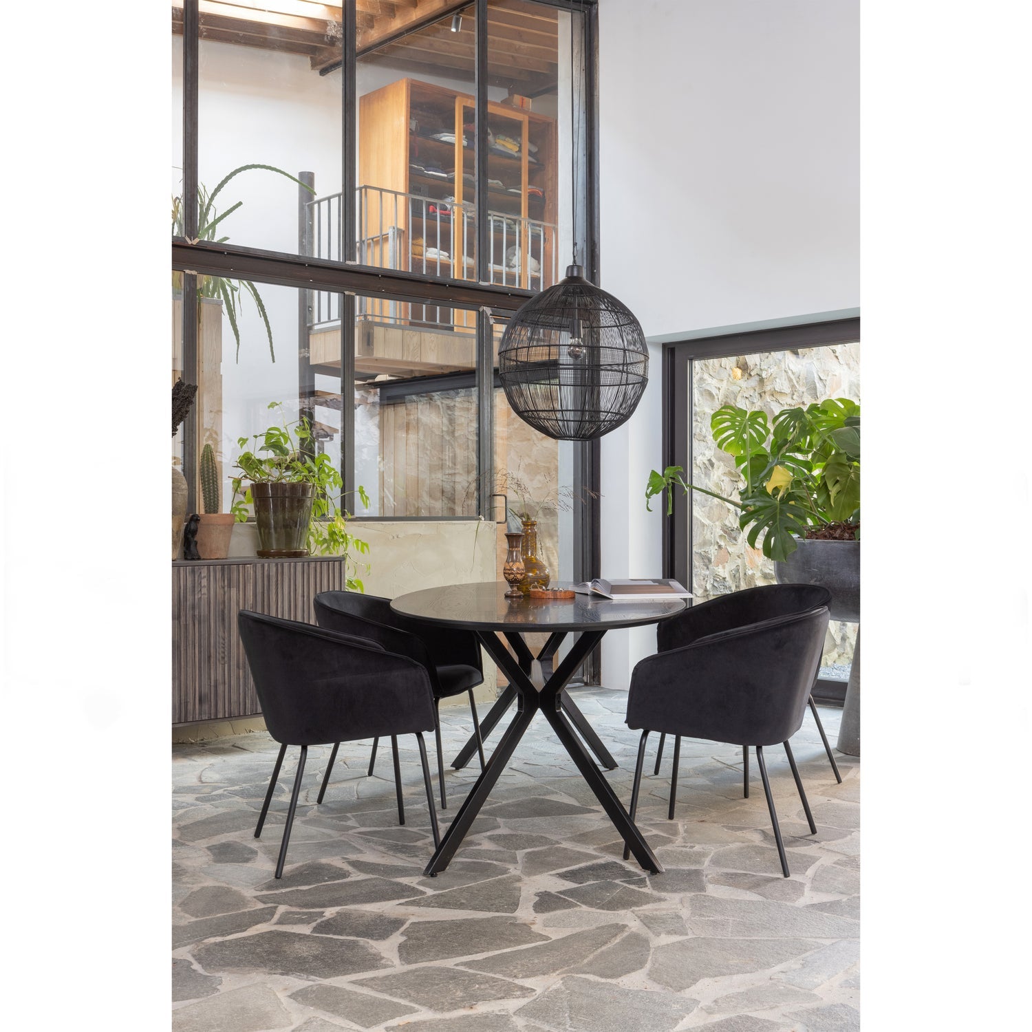 BRUNO ESSTISCH OVAL MDF SCHWARZ 220x100CM