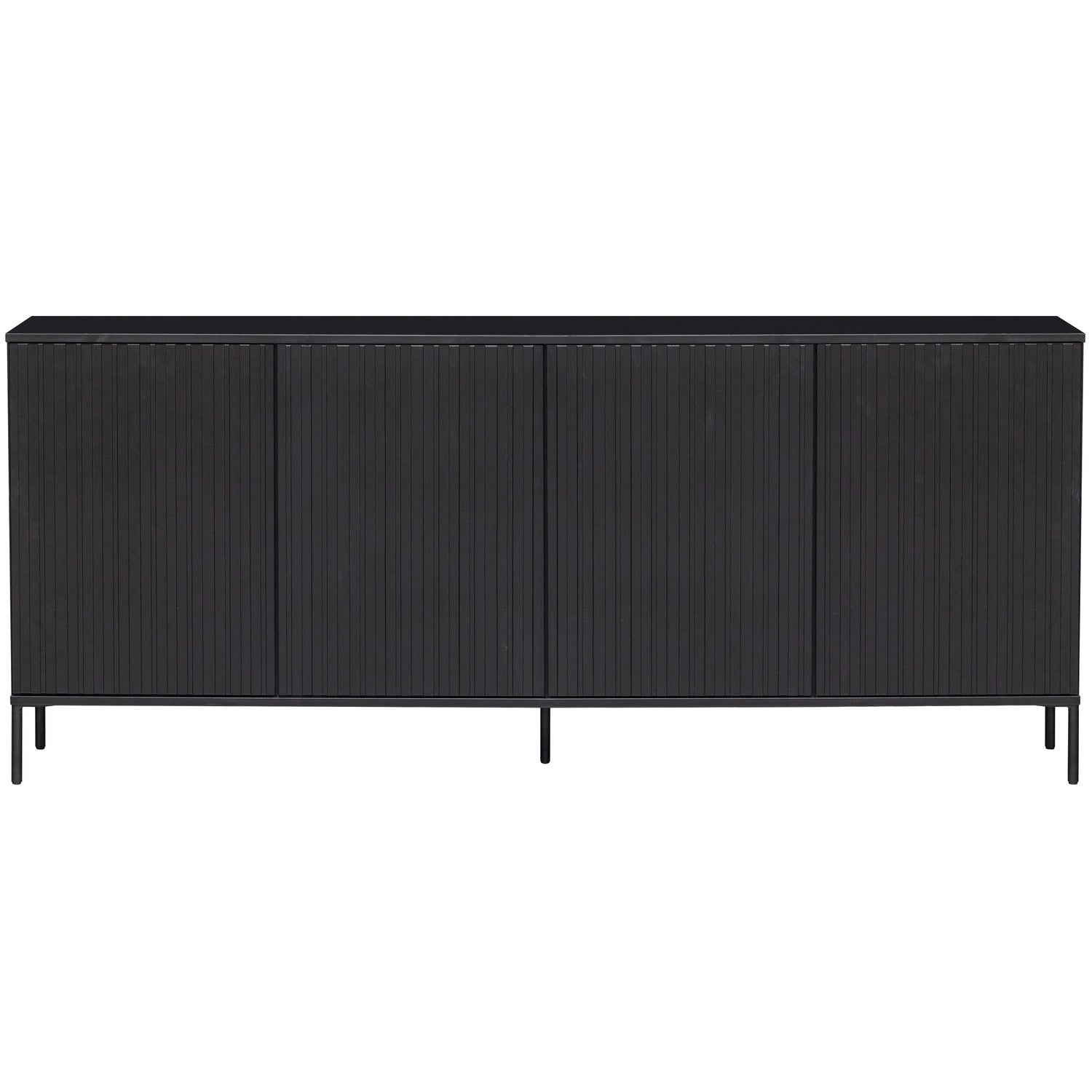NEW GRAVURE KOMMODE 200 CM KIEFER SCHWARZ [fsc]