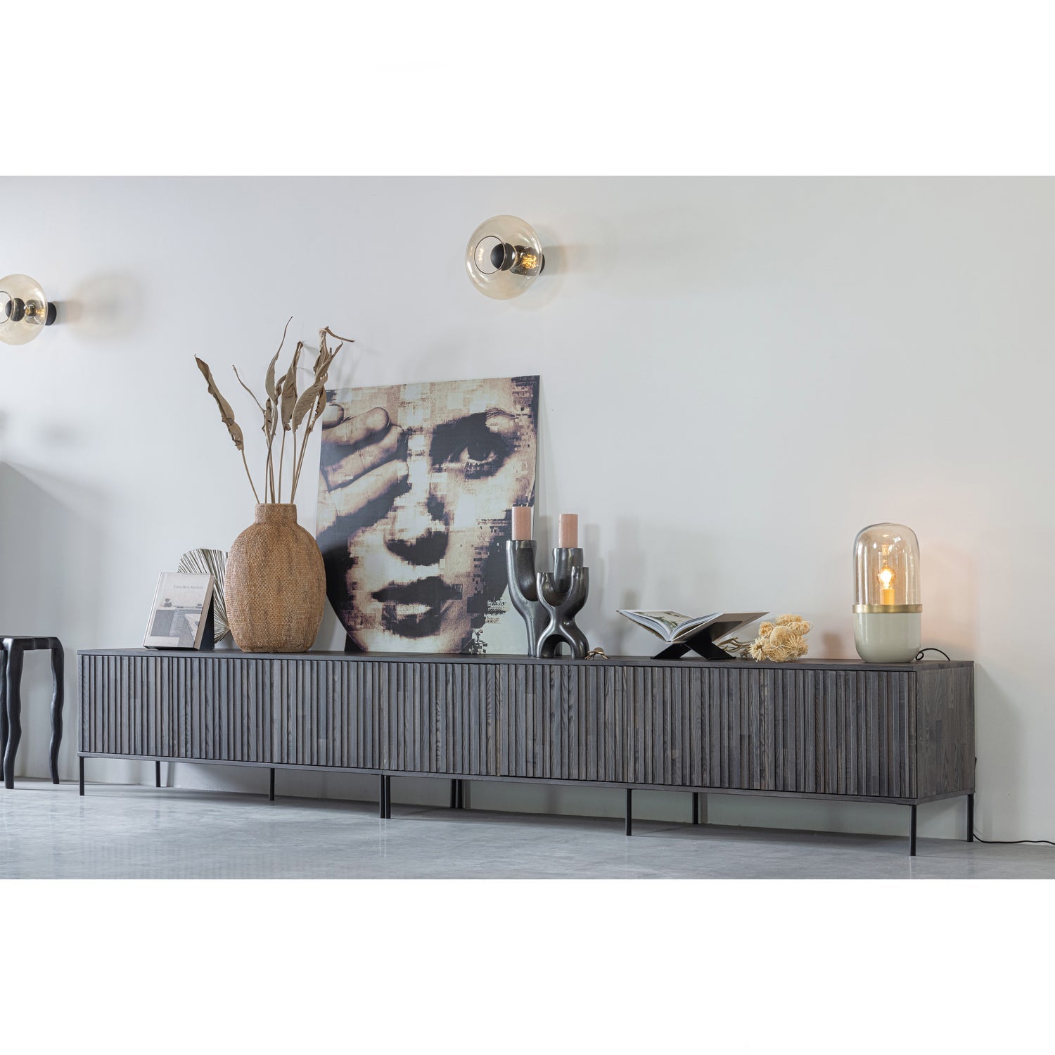 NEW GRAVURE TV-MOBEL 100 CM ASCHE FURNIER ESPRESSO [fsc]