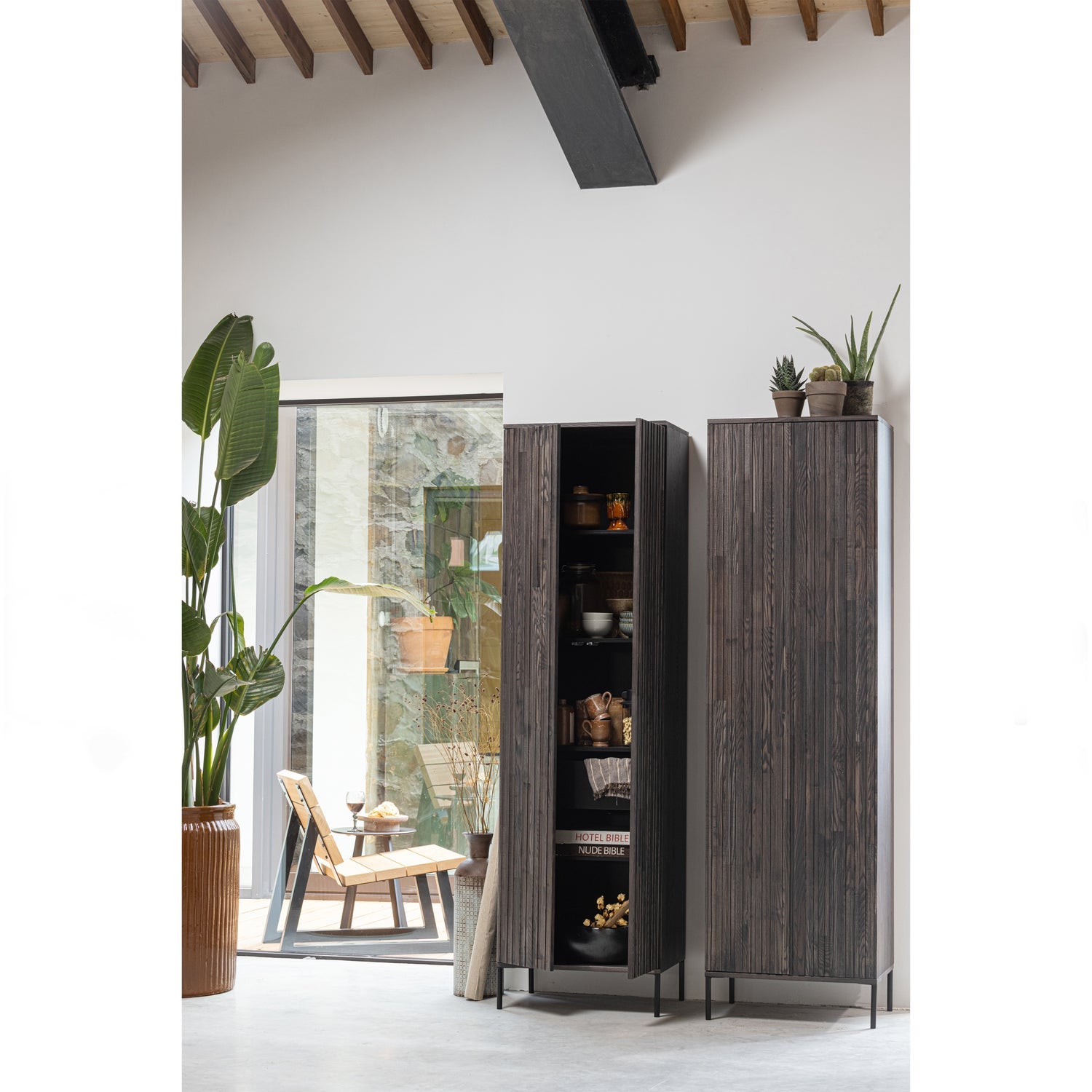BANCO OUTDOOR SESSEL HOLZ/METALL NATUR [fsc]