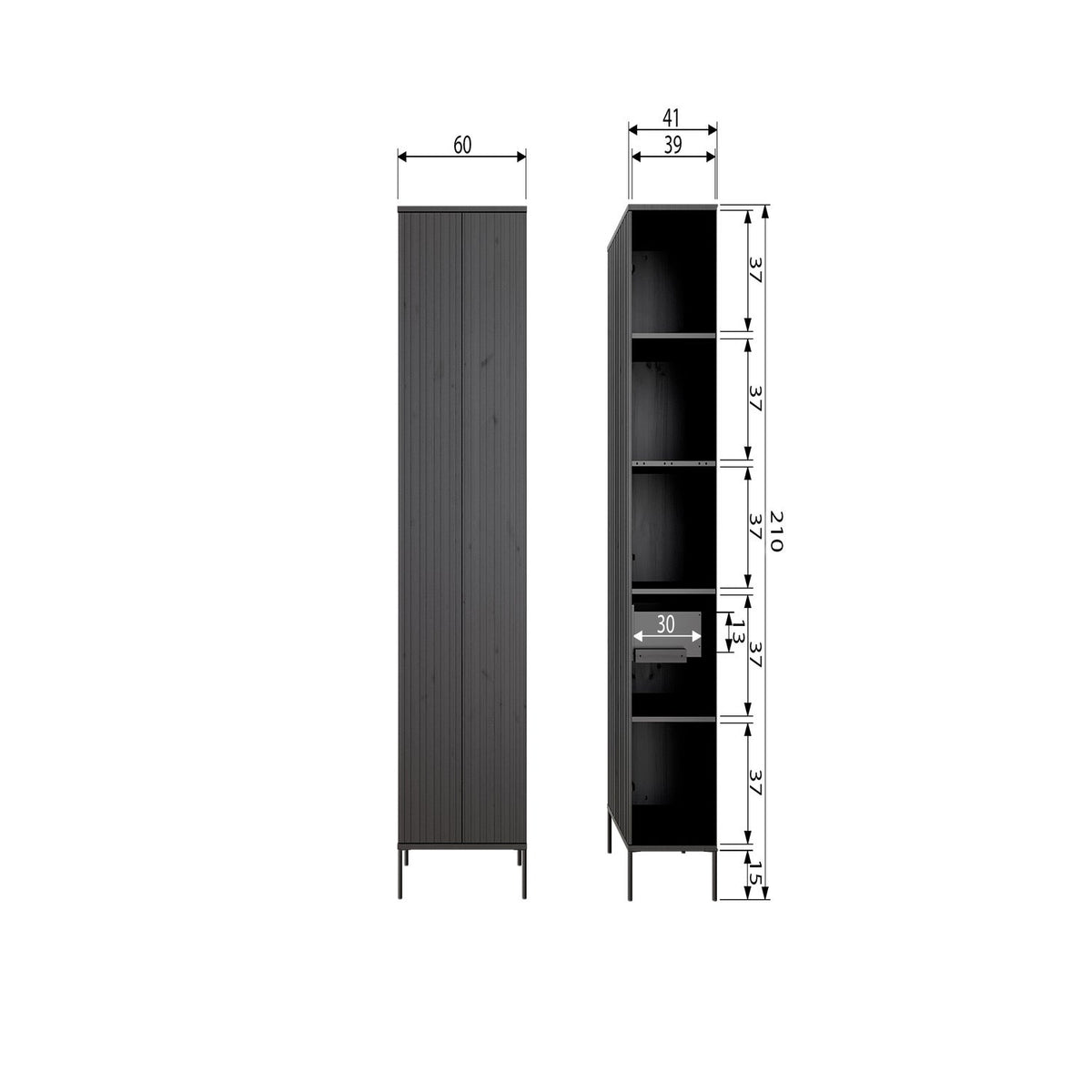 NEW GRAVURE SCHRANK MIT SCHUBLADEN KIEFER DUST [fsc]