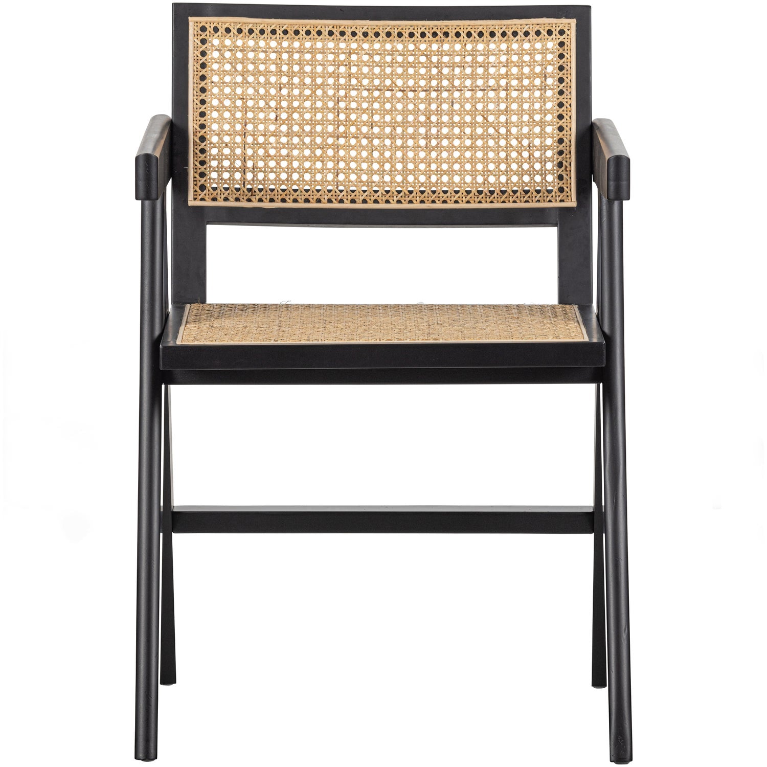 GUNN ESSZIMMERSTUHL RATTAN / HOLZ SCHWARZ