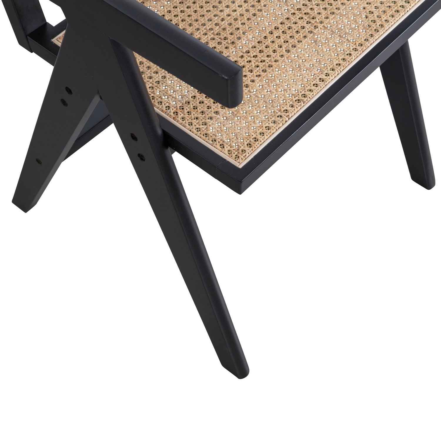 GUNN ESSZIMMERSTUHL RATTAN / HOLZ SCHWARZ