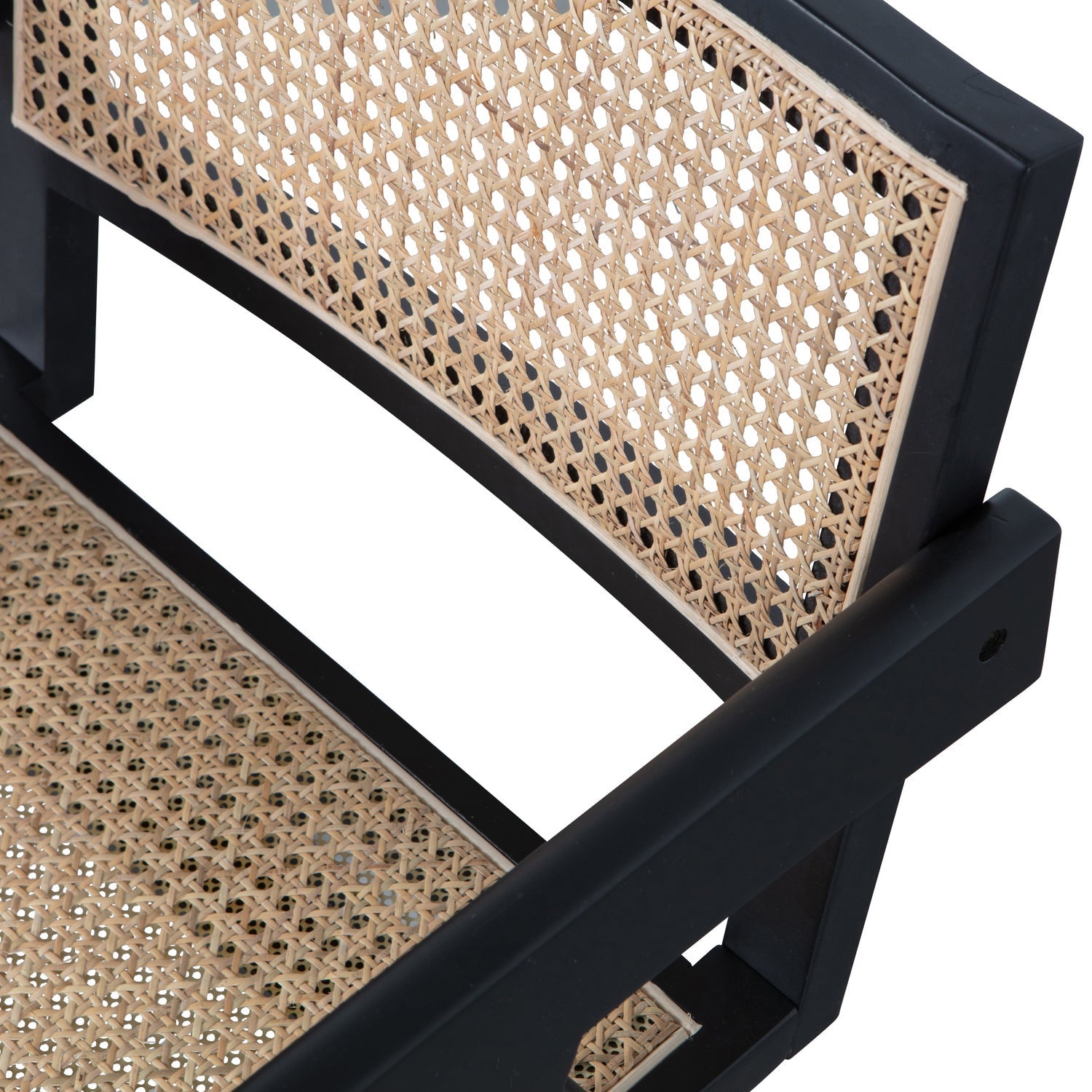 GUNN ESSZIMMERSTUHL RATTAN / HOLZ SCHWARZ