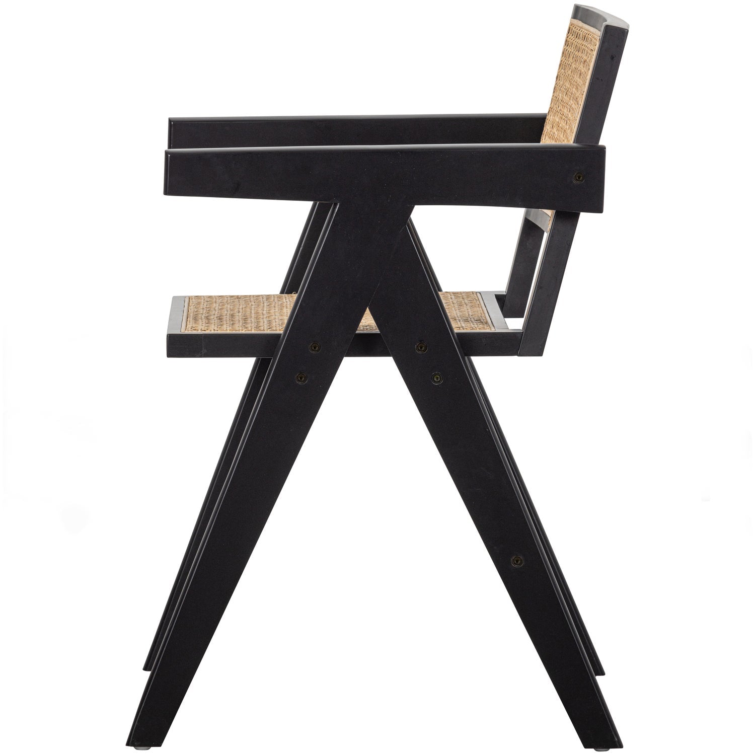 GUNN ESSZIMMERSTUHL RATTAN / HOLZ SCHWARZ