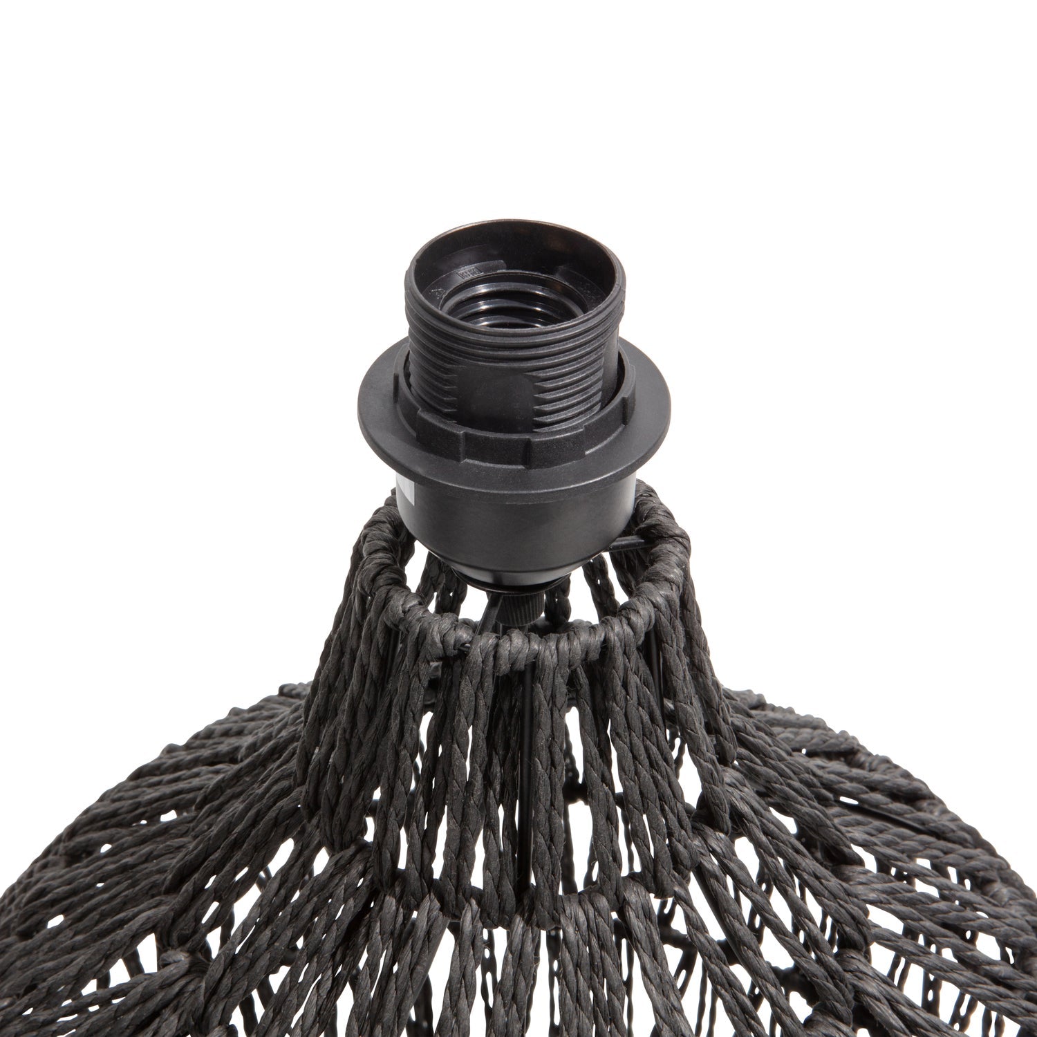 MACY TISCHLAMPENFUss RATTAN LOOK SCHWARZ
