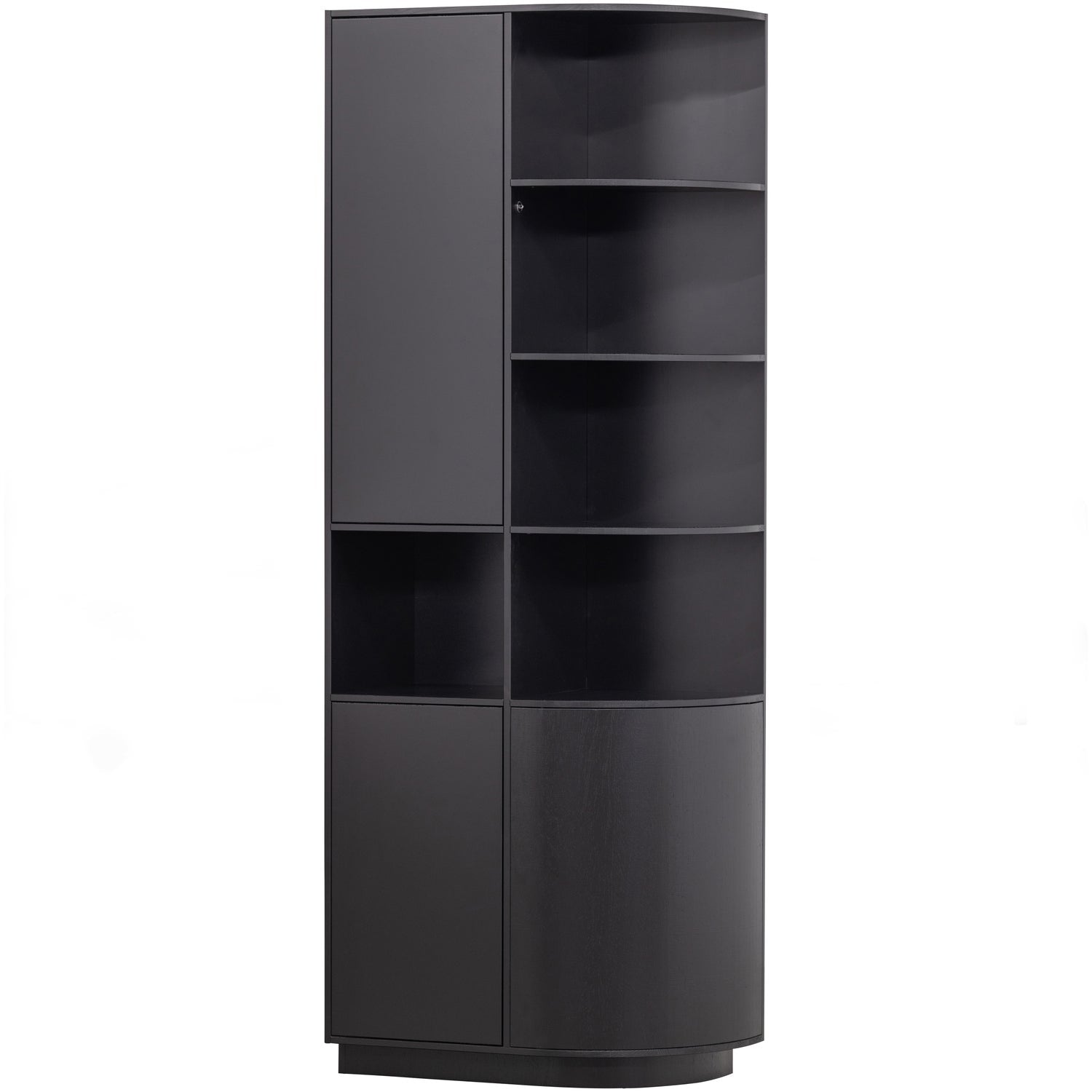 FINCA STAUSCHRANK RUND RECHTS 78 CM HOLZ TIEF SCHWARZ [fsc]
