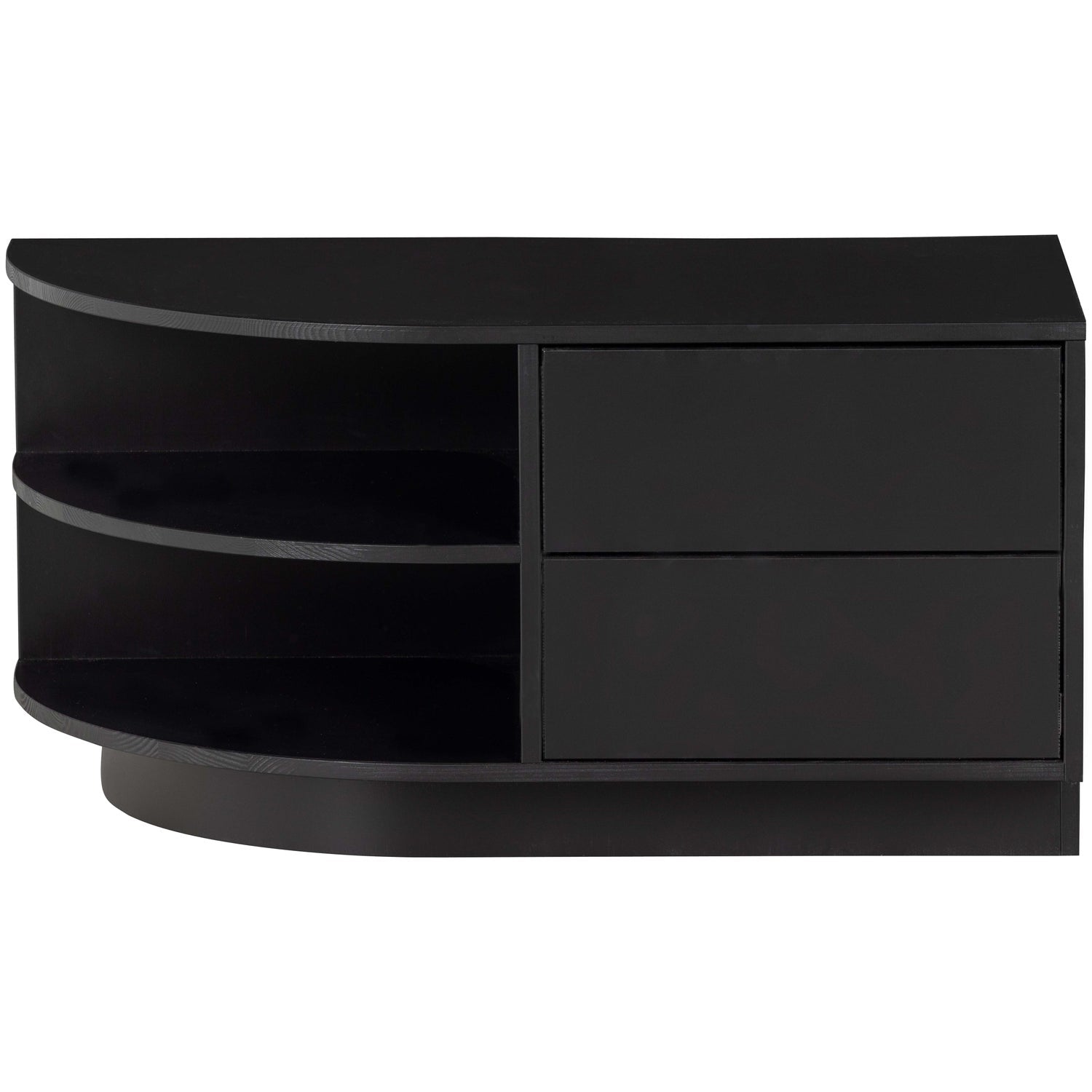 FINCA TV-MOBEL ROND LINKS 78 CM HOLZ TIEF SCHWARZ [fsc]