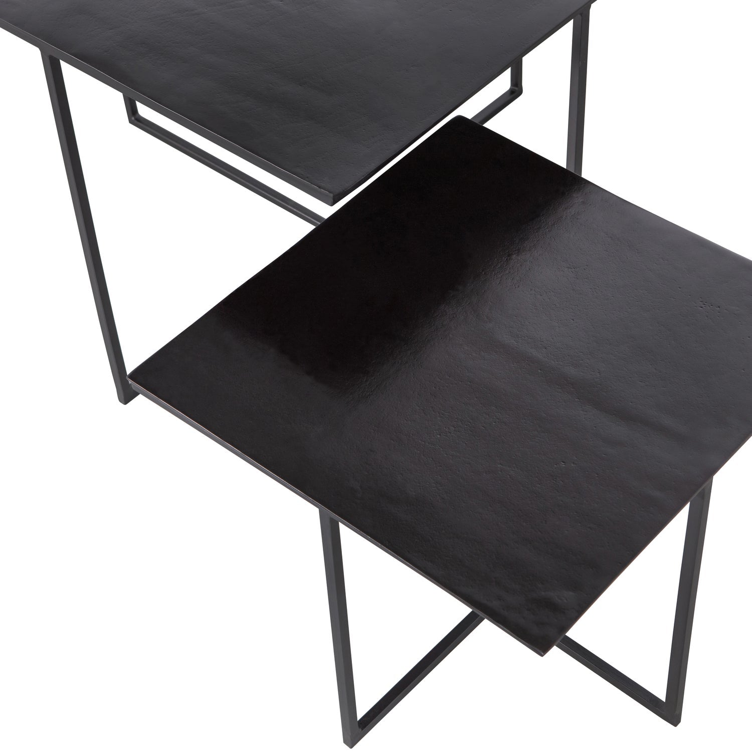 2ER SET - OLAN BEISTELLTISCH METALL WARMEN BROWN