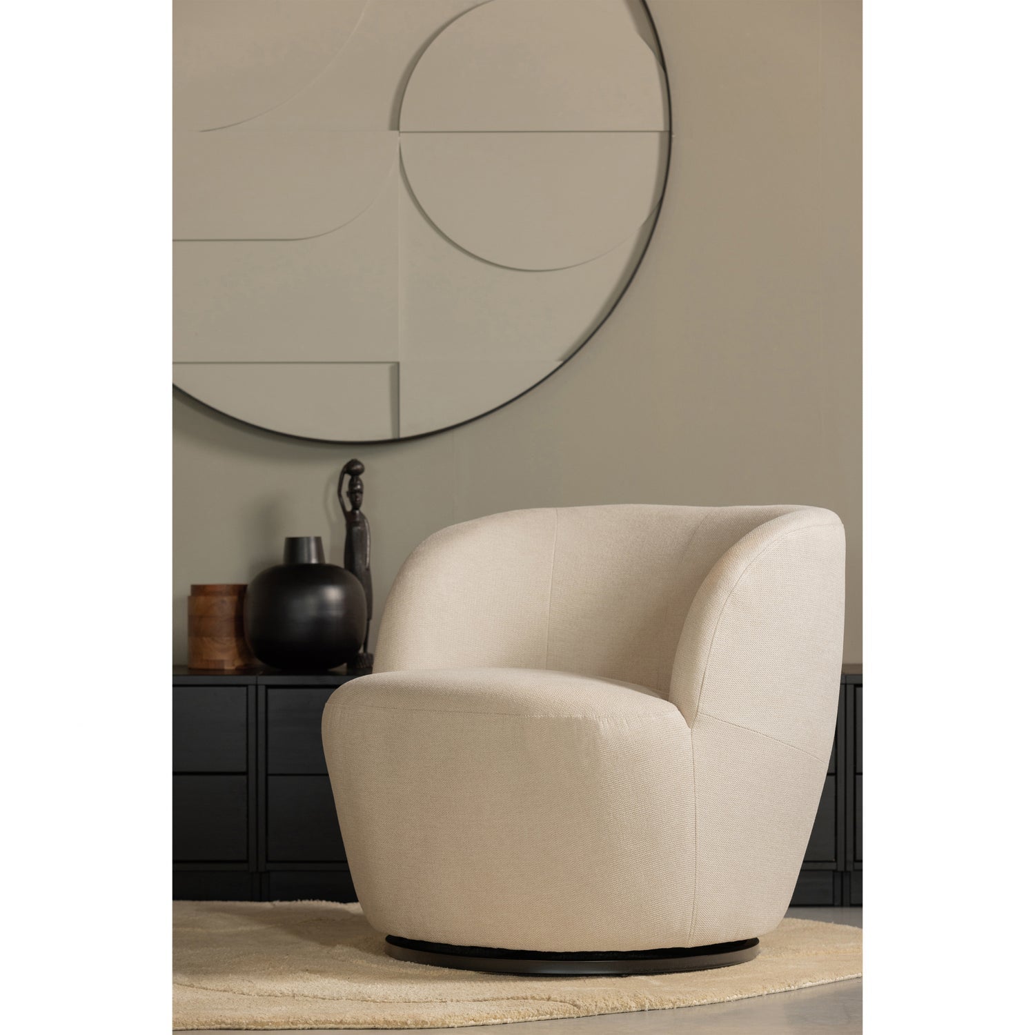 SERRA DREHSESSEL WEBSTOFF OFF WHITE