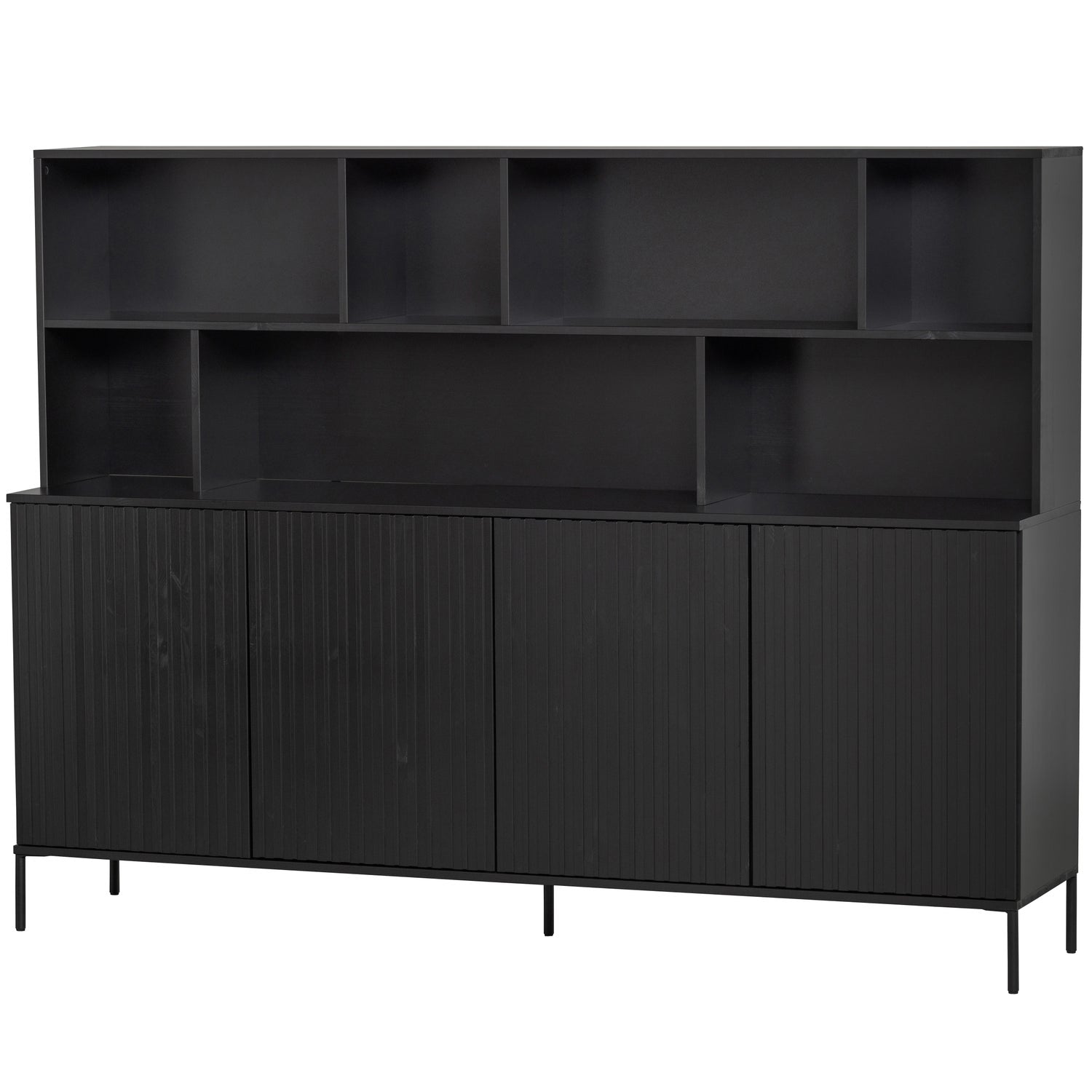 NEW GRAVURE WANDSCHRANK KIEFER SCHWARZ [fsc]