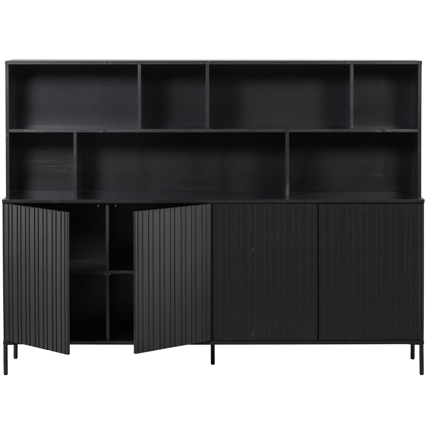 NEW GRAVURE WANDSCHRANK KIEFER SCHWARZ [fsc]
