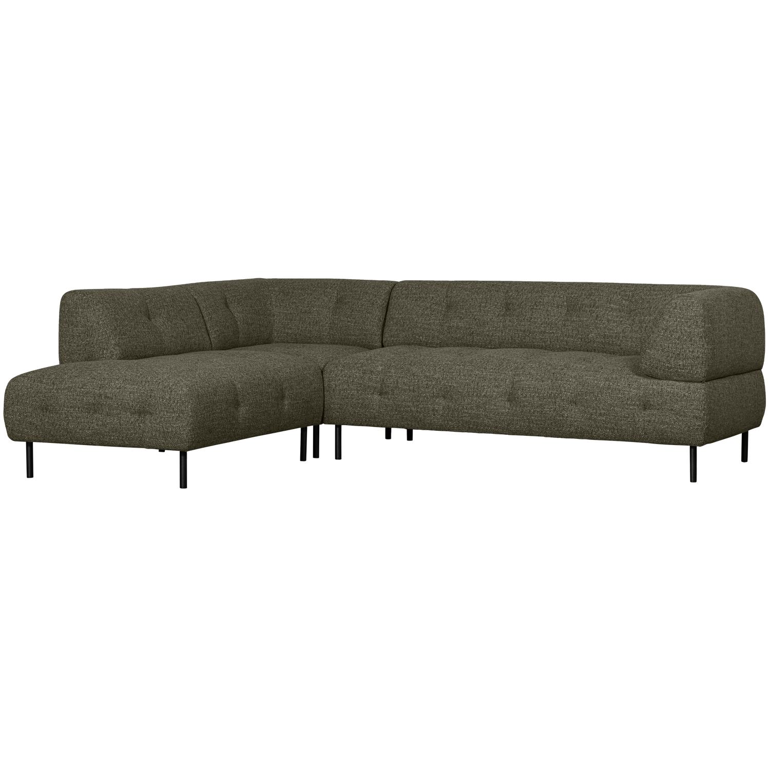 LLOYD ECKSOFA LINKS GROB GEWEBTES GRUN MELANGE