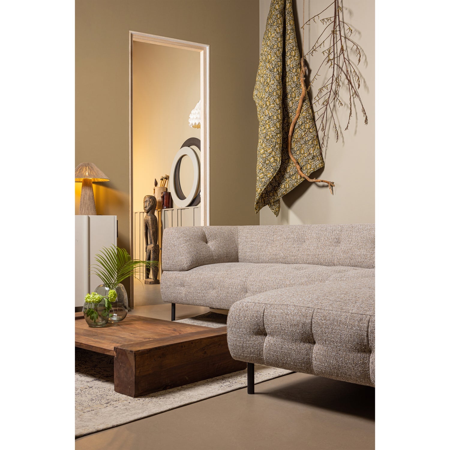 CUNO COUCHTISCH NIEDRIG HOLZ DUNKELBRAUN