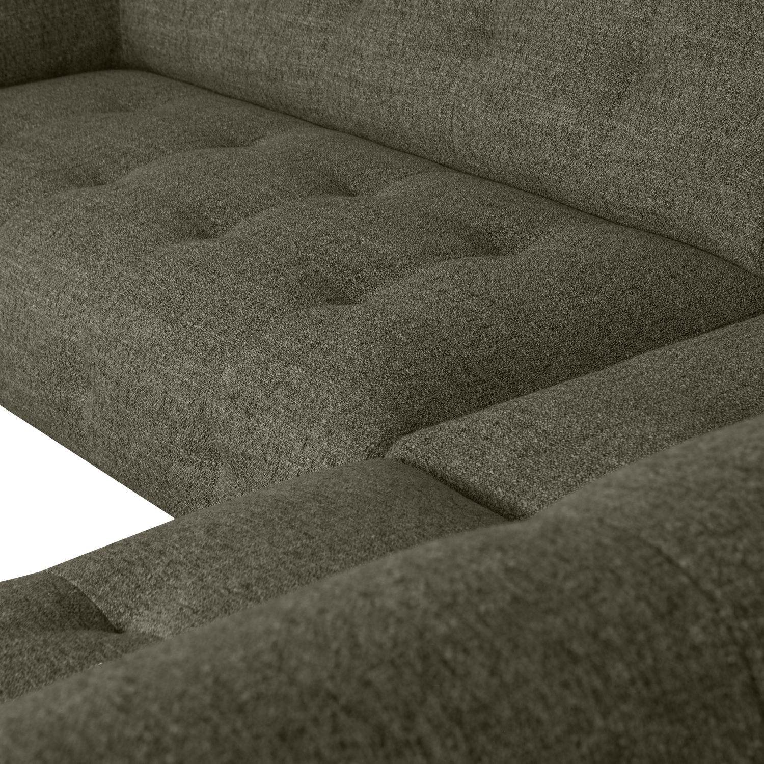 LLOYD ECKSOFA RECHTS GROB GEWEBTES GRUN MELANGE