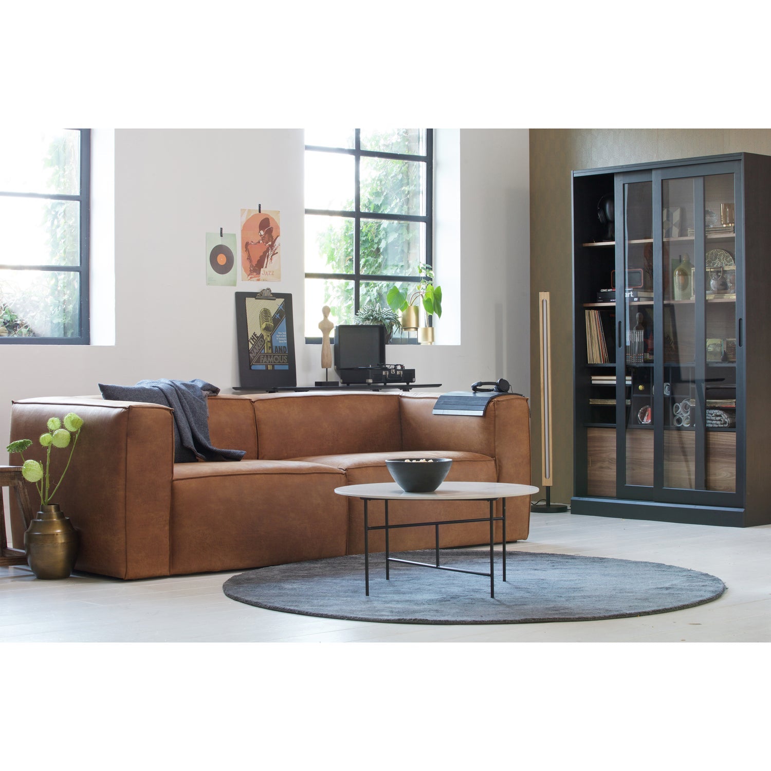 BEAN 3,5-SITZER SOFA COGNAC