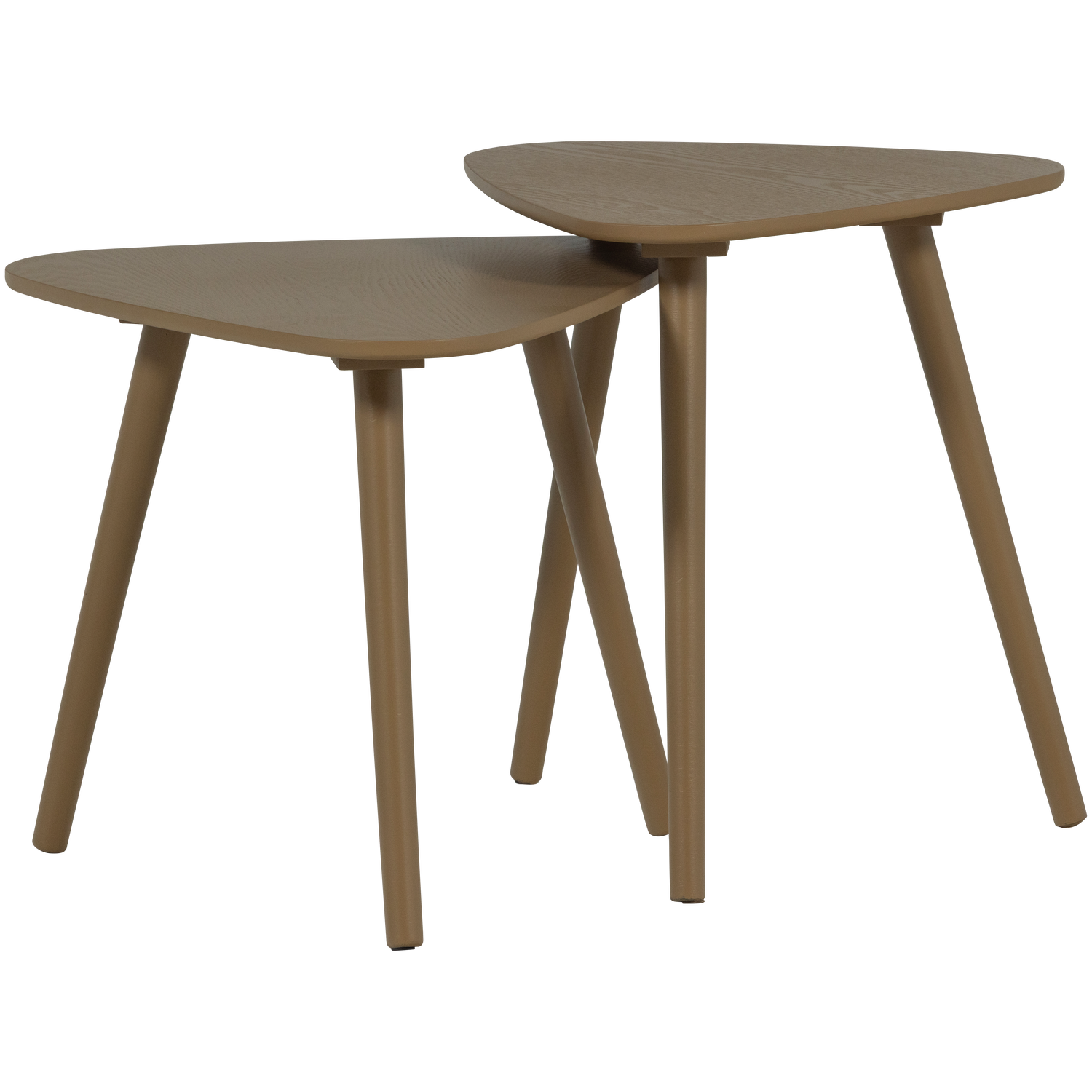 NILA BEISTELLTISCHE HOLZ MUD - SET VON 2