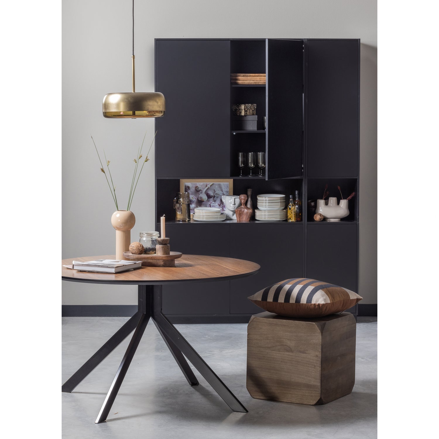 BRUNO ESSTISCH MDF WALNUSS O120 CM