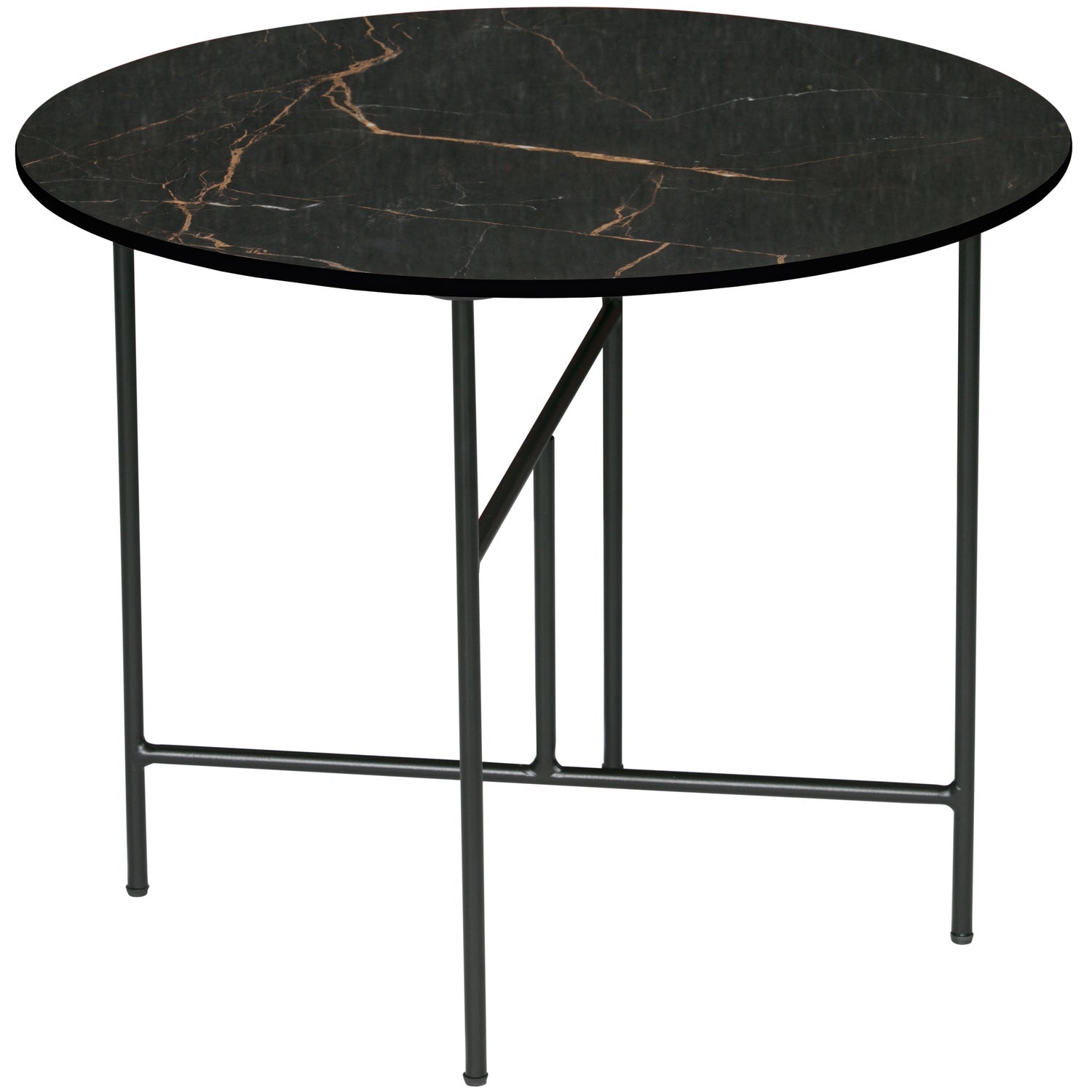VIDA COUCHTISCH MIT MARBLE LOOK TOP SCHWARZ 48xO60
