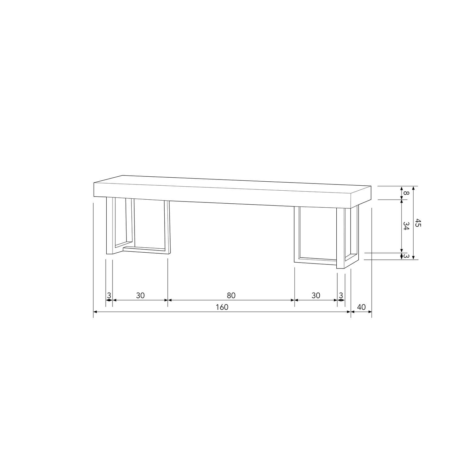 MAXIME ESSZIMMERBANK AUS RECYCLED HOLZ NATURLICH 160CM