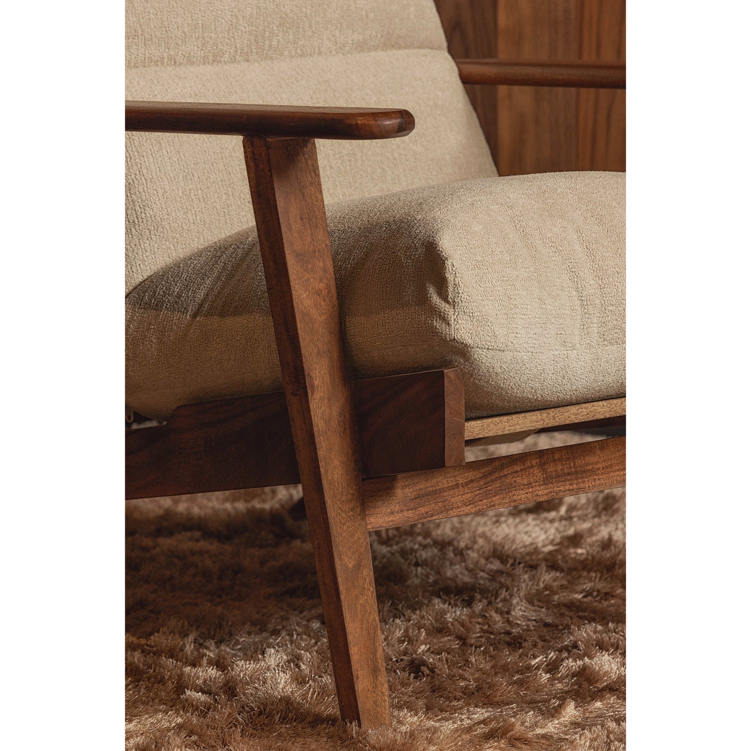 HOUSTON SESSEL BOUCLE/HOLZ NATUR