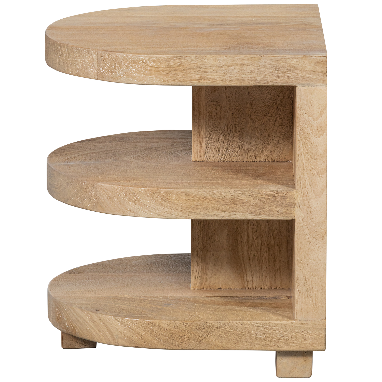 DARREN HALBKREISFORMIGER BEISTELLTISCH MANGO HOLZ NATUR