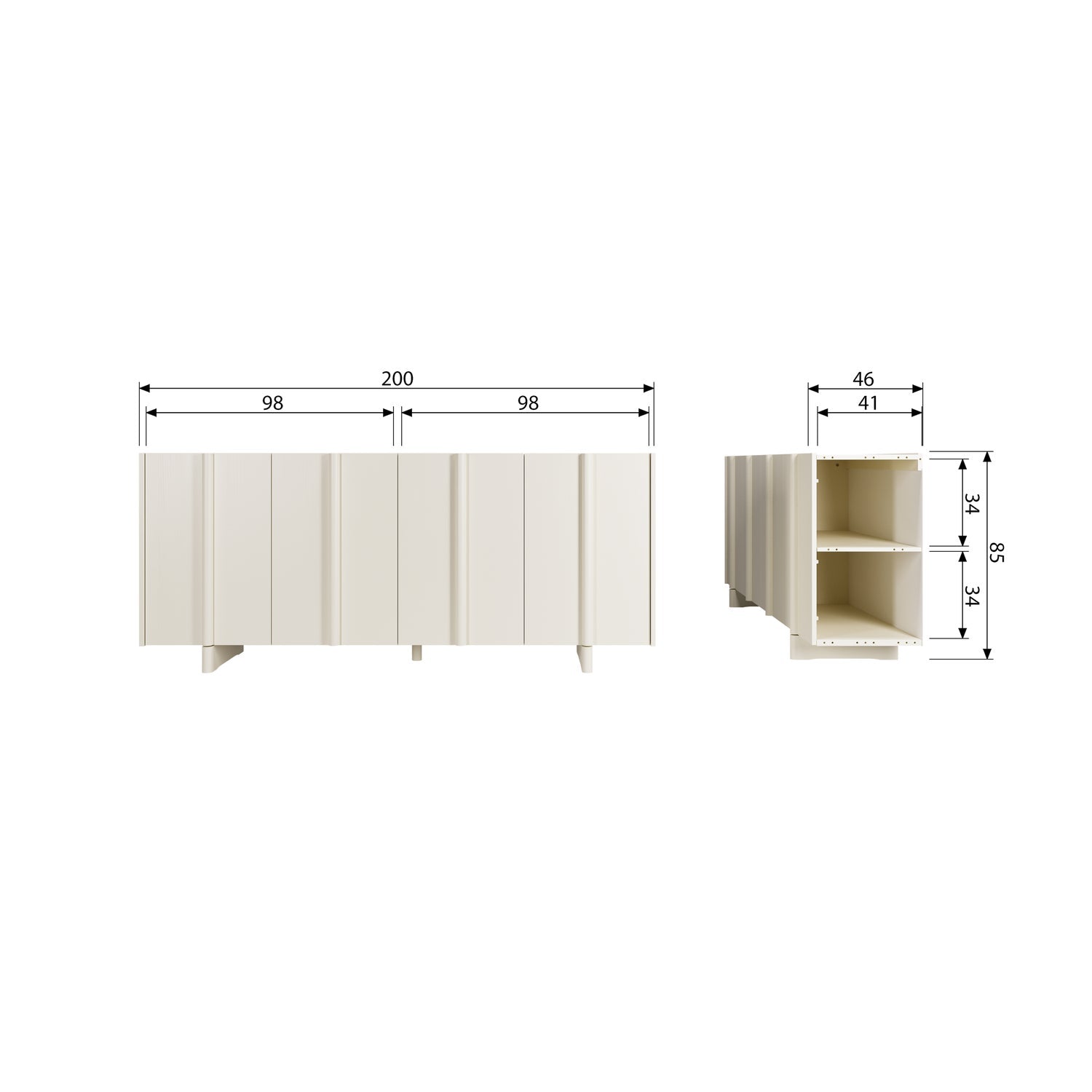 BASU SIDEBOARD KIEFER DUST [fsc]